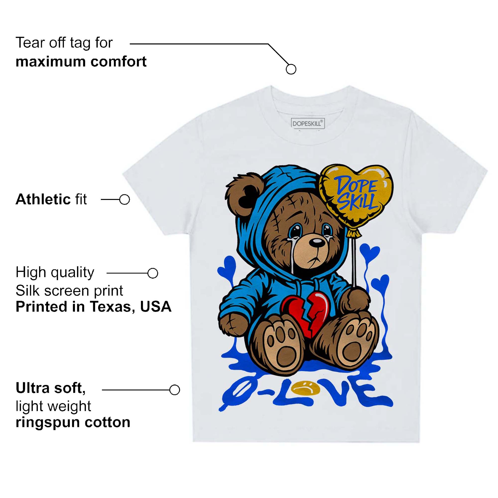 Royal Blue Collection superstreetwear Toddler Kids T-shirt Broken Bear Graphic