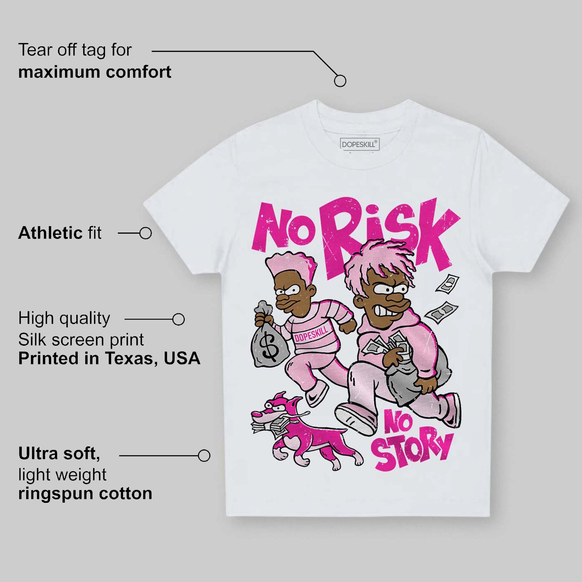 Triple Pink Dunk superstreetwear Toddler Kids T-shirt No Risk No Story Graphic