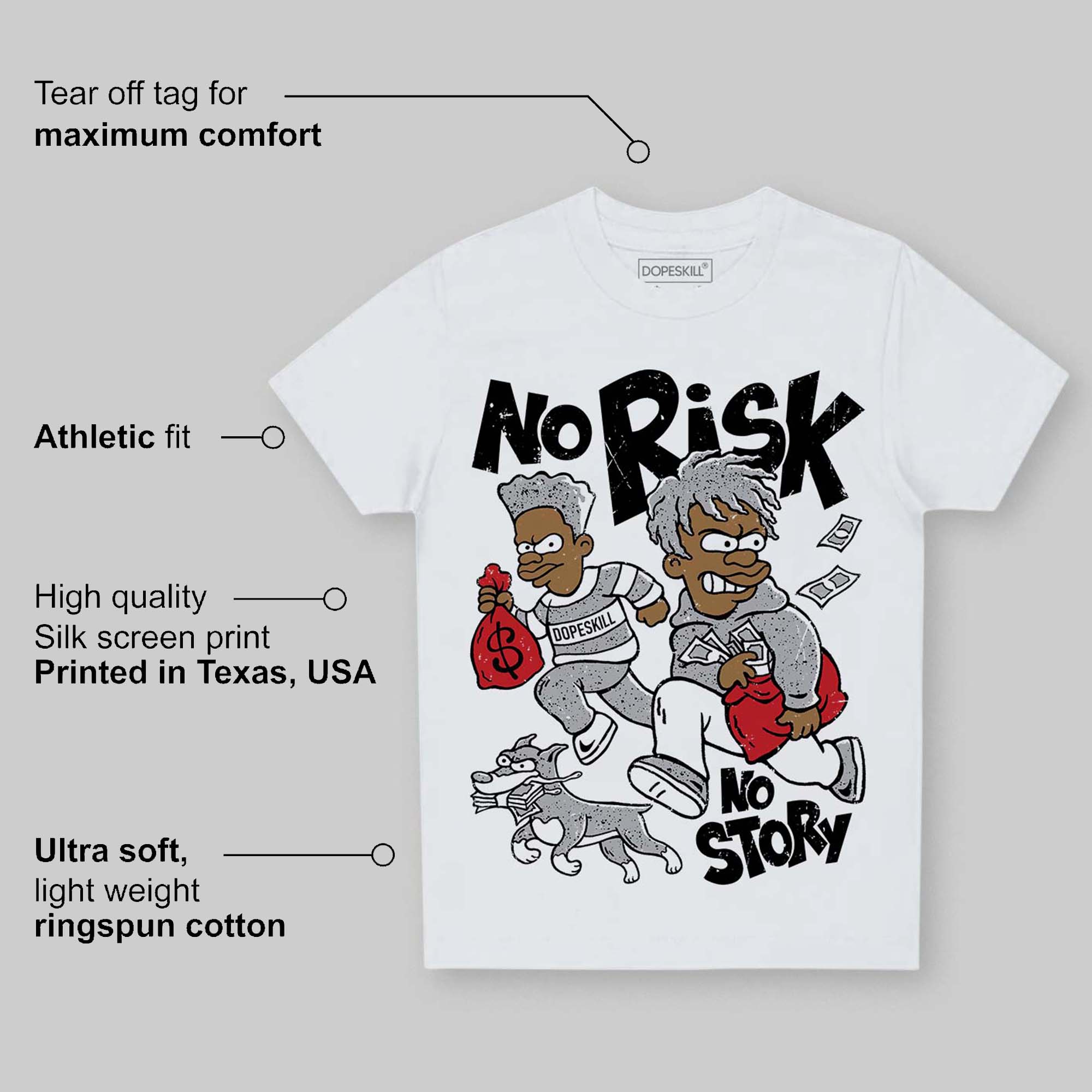 White Cement 4s superstreetwear Toddler Kids T-shirt No Risk No Story Graphic