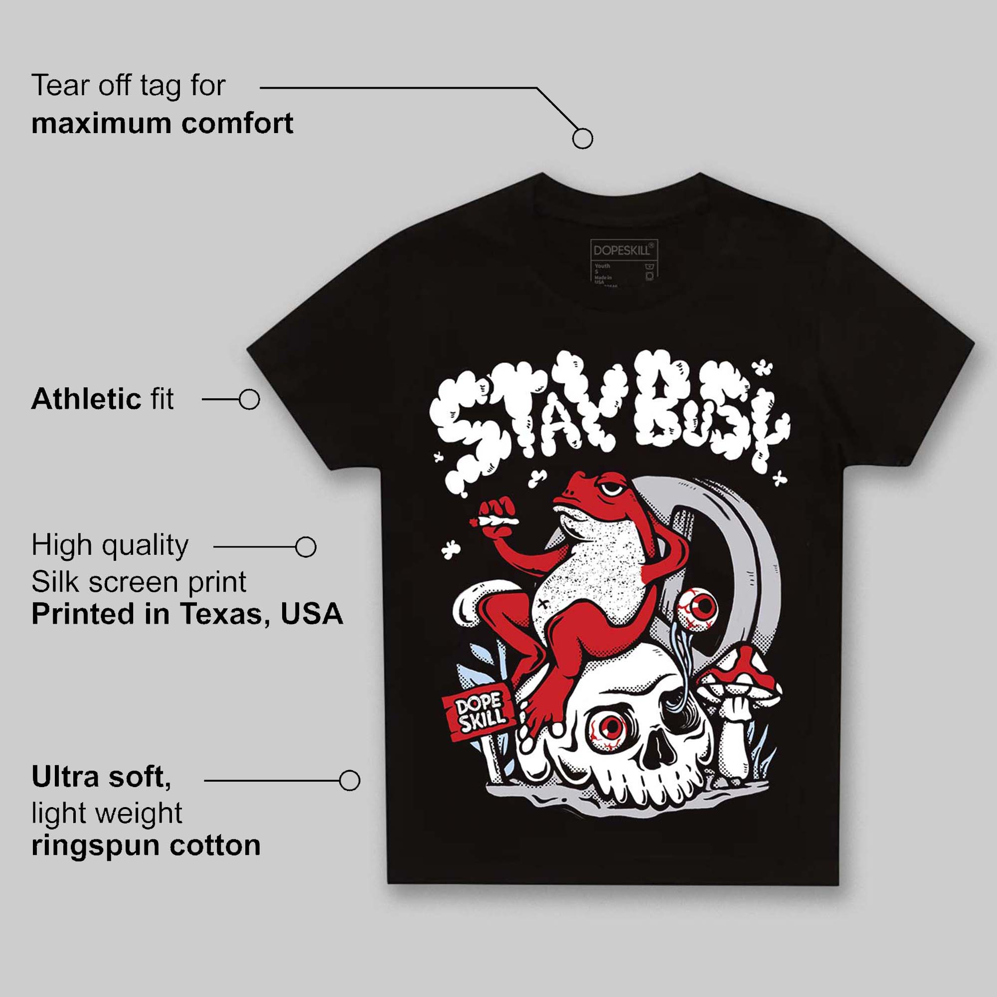 Black Metallic Reimagined 5s superstreetwear Toddler Kids T-shirt Stay Busy Graphic