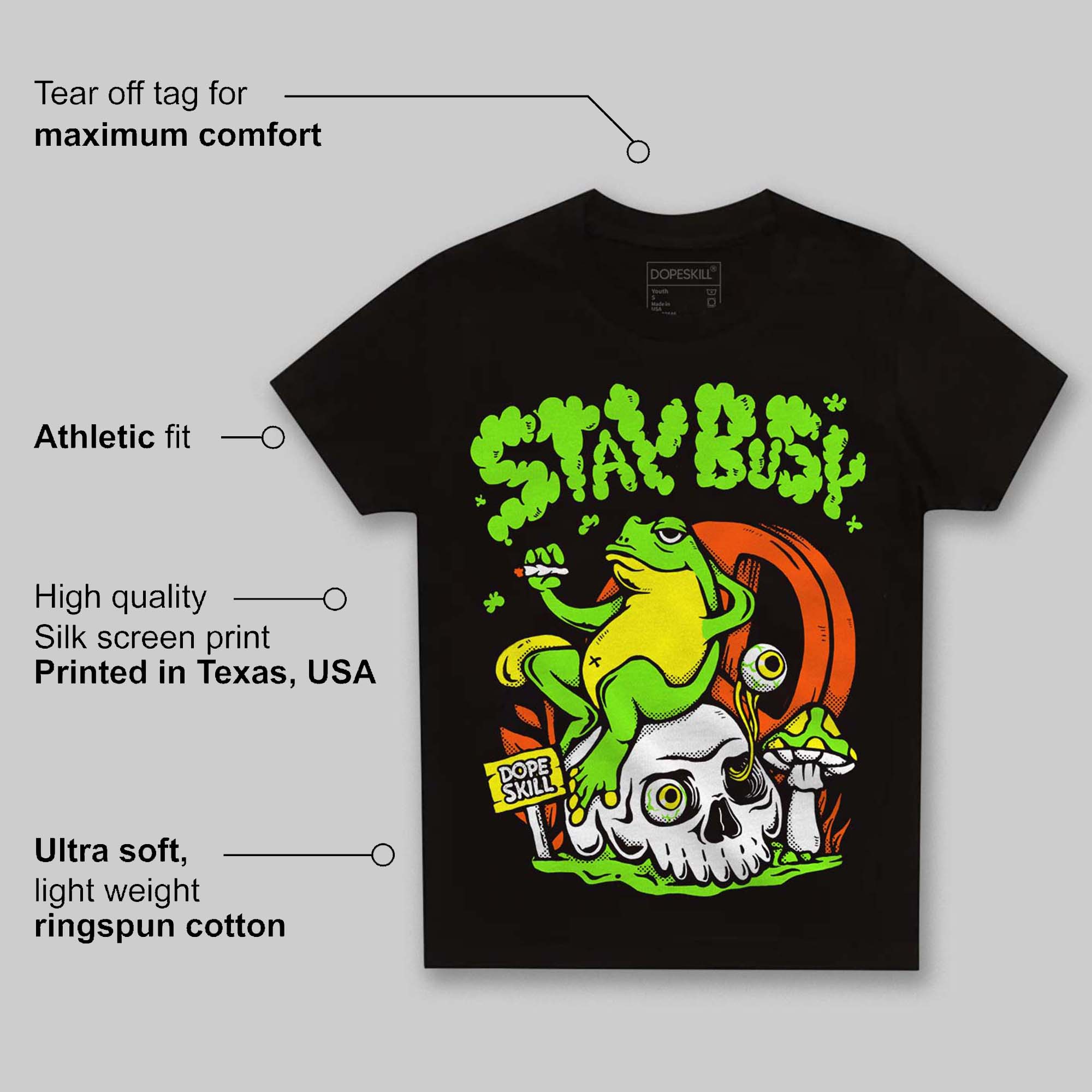 Neon Green Collection superstreetwear Toddler Kids T-shirt Stay Busy Graphic
