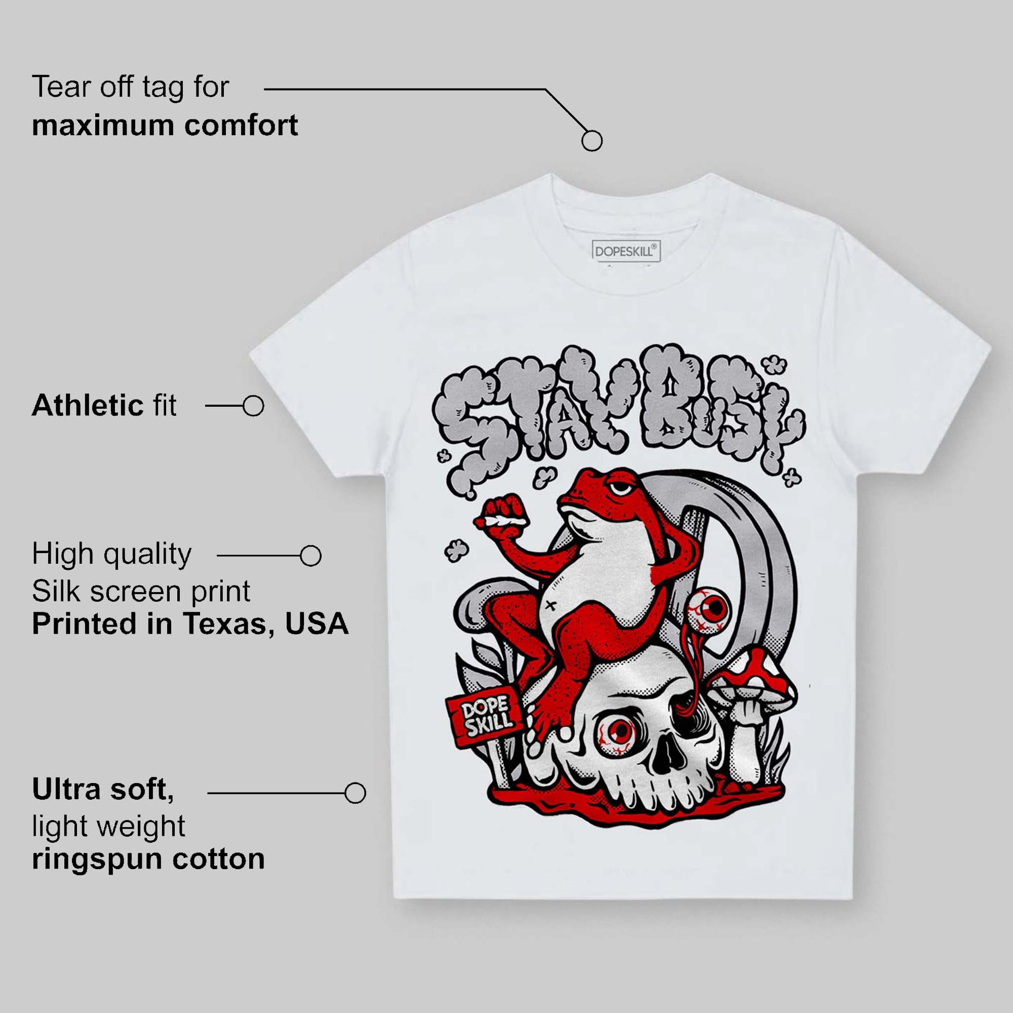 Red Cement 4S superstreetwear Toddler Kids T-shirt Stay Busy Graphic