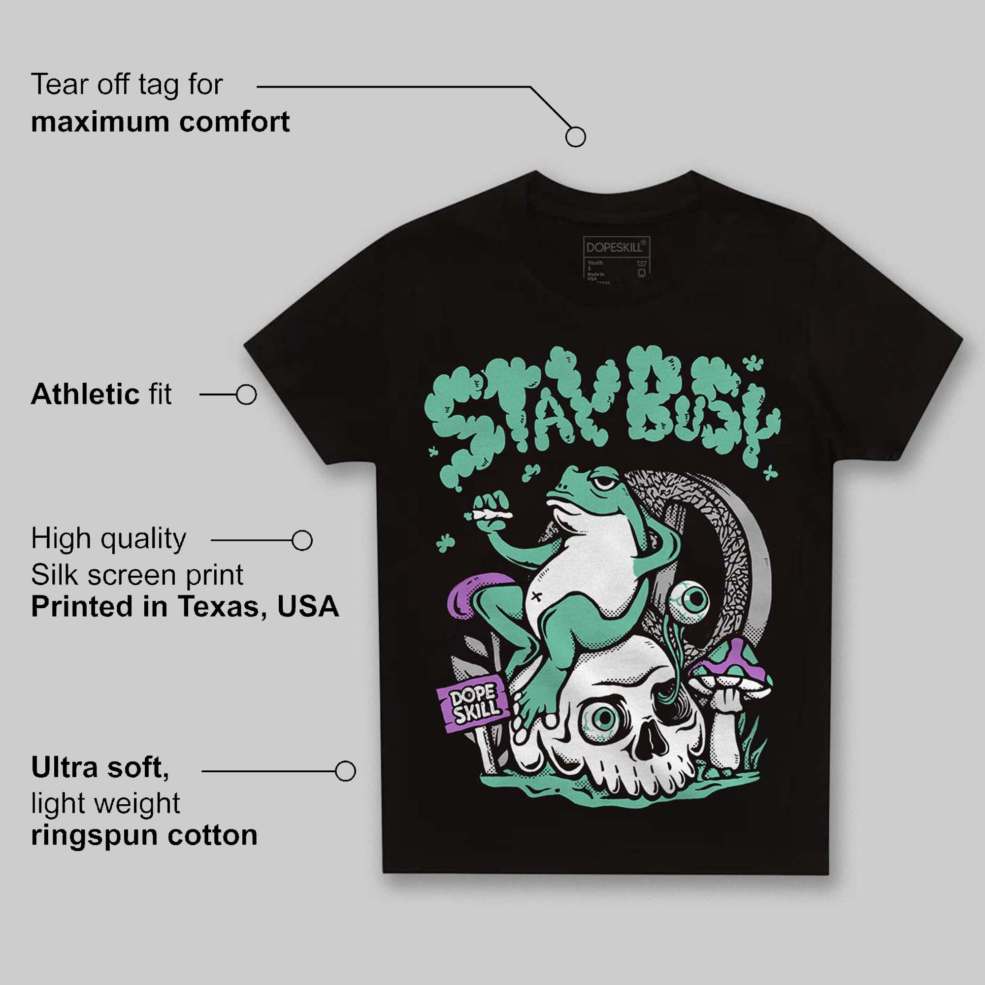 Green Glow 3s superstreetwear Toddler Kids T-shirt Stay Busy Graphic