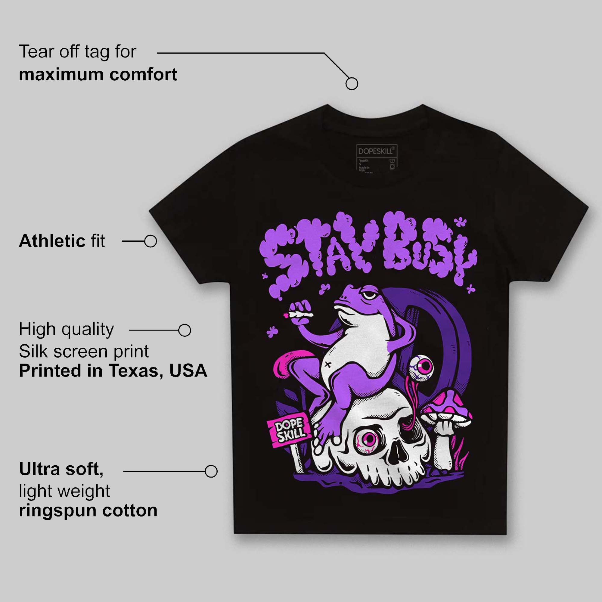 PURPLE Collection superstreetwear Toddler Kids T-shirt Stay Busy Graphic