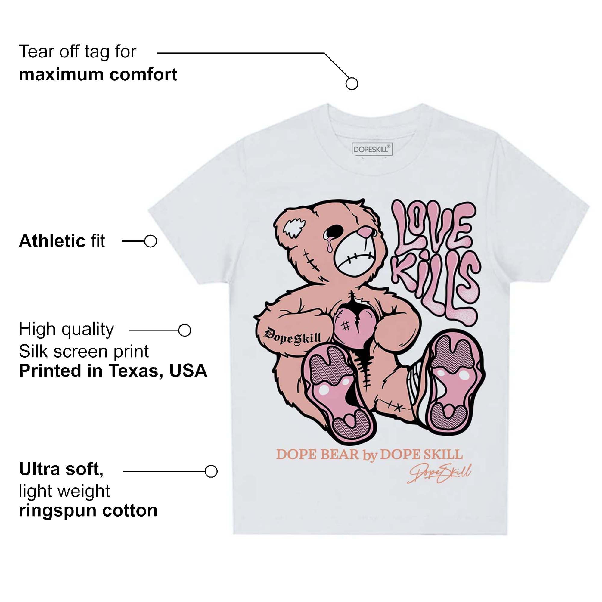 Legend Pink 11s superstreetwear Toddler Kids T-shirt Love Kills Graphic