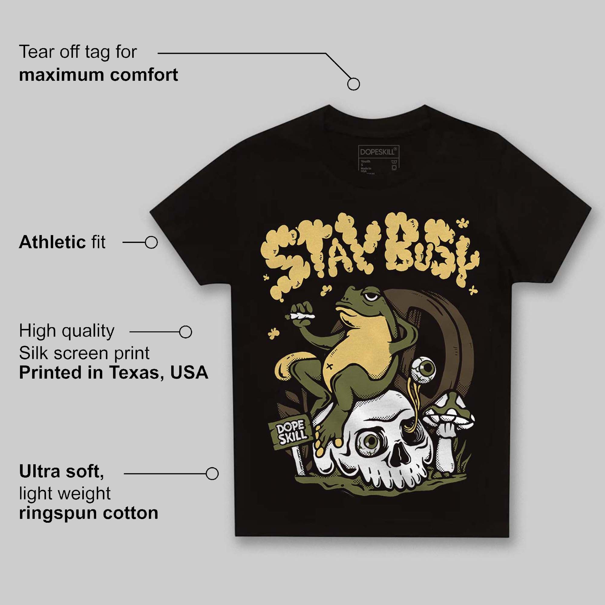 Craft Olive 4s superstreetwear Toddler Kids T-shirt Stay Busy Graphic