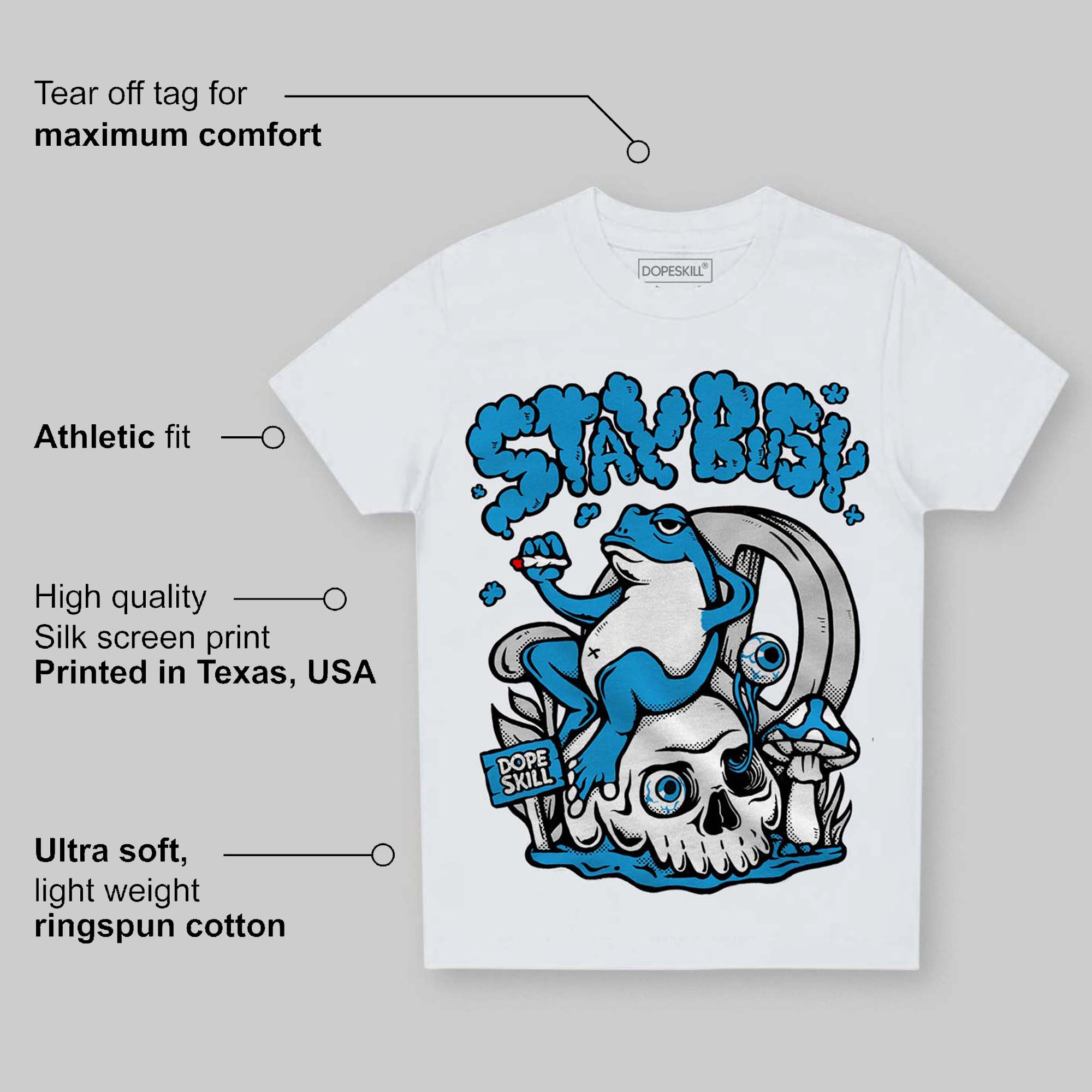 Military Blue 4s superstreetwear Toddler Kids T-shirt Stay Busy Graphic