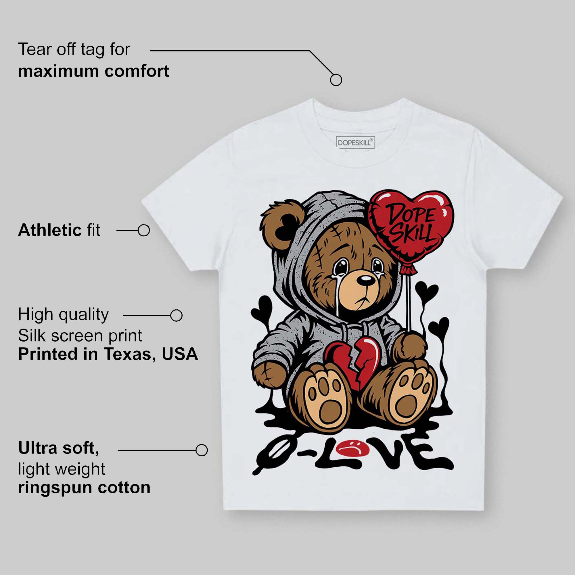 White Cement 4s superstreetwear Toddler Kids T-shirt Broken Bear Graphic