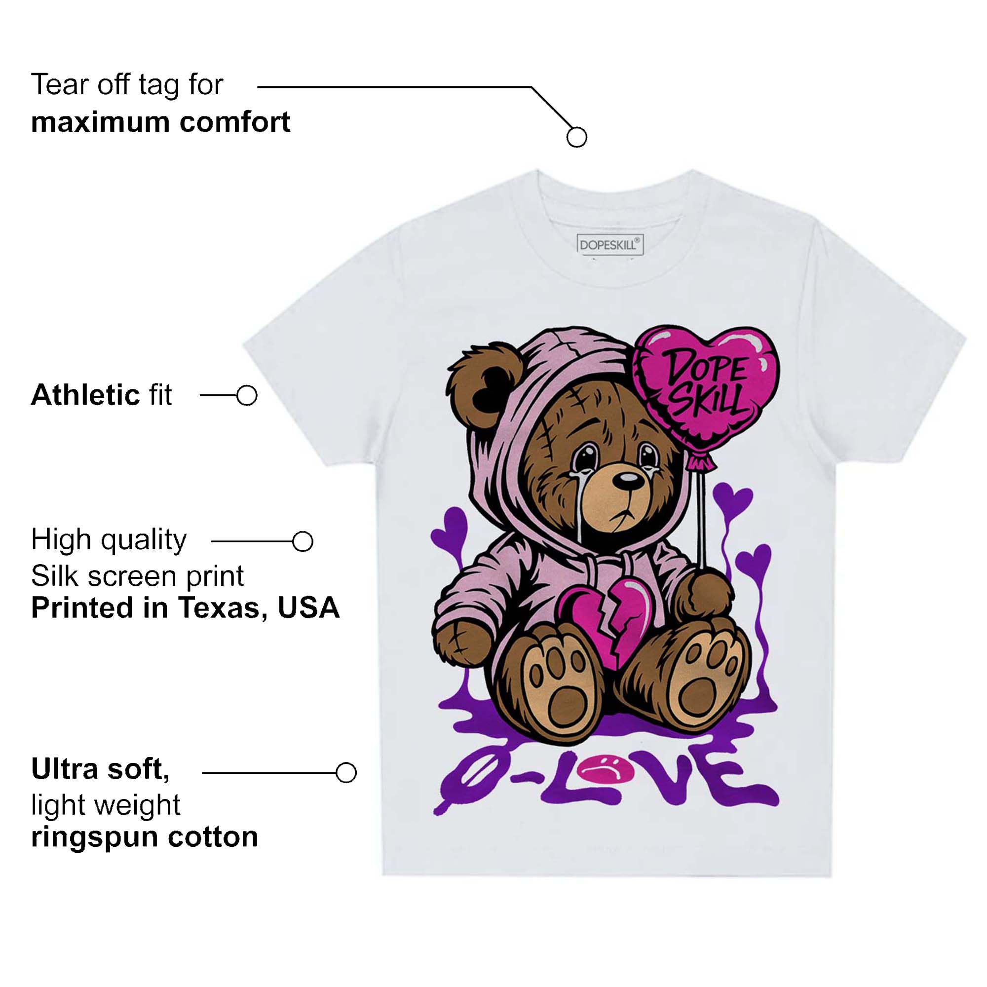 Pink Collection superstreetwear Toddler Kids T-shirt Broken Bear Graphic