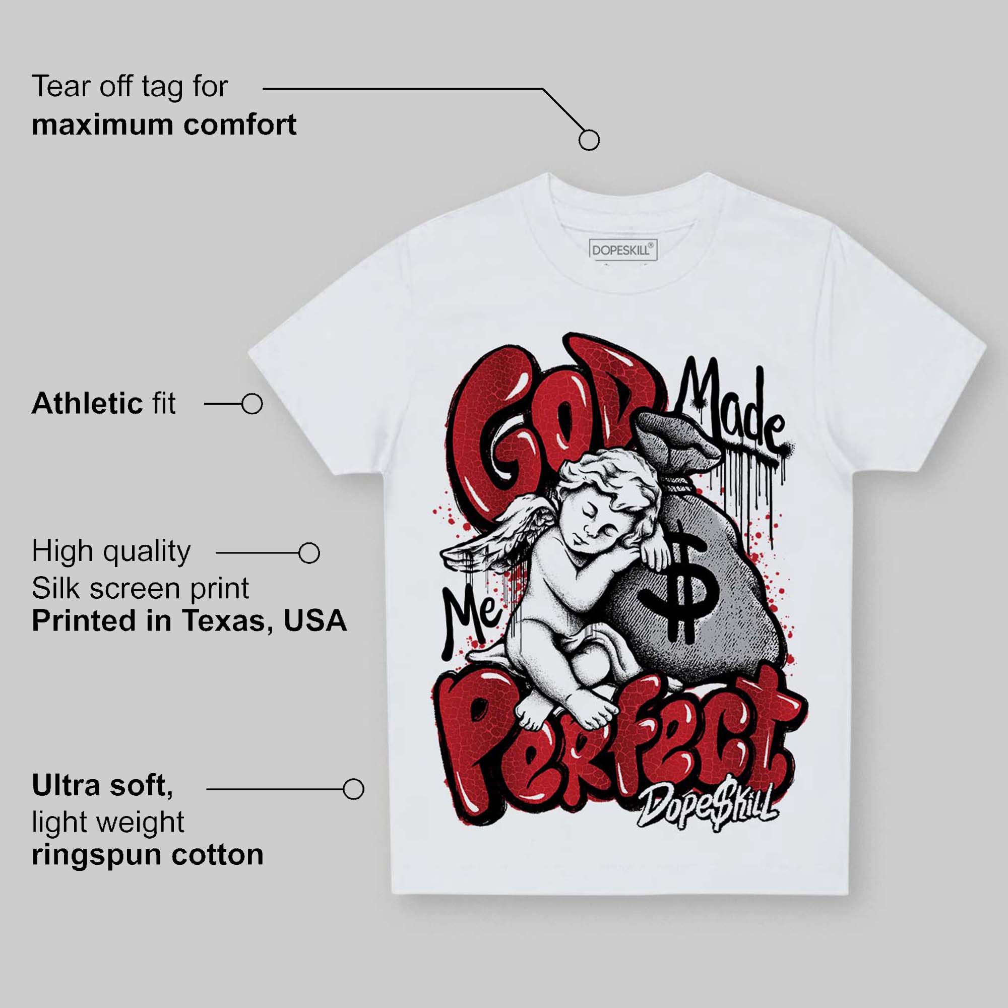 Ruby 1s superstreetwear Toddler Kids T-shirt God Made Me Perfect Graphic