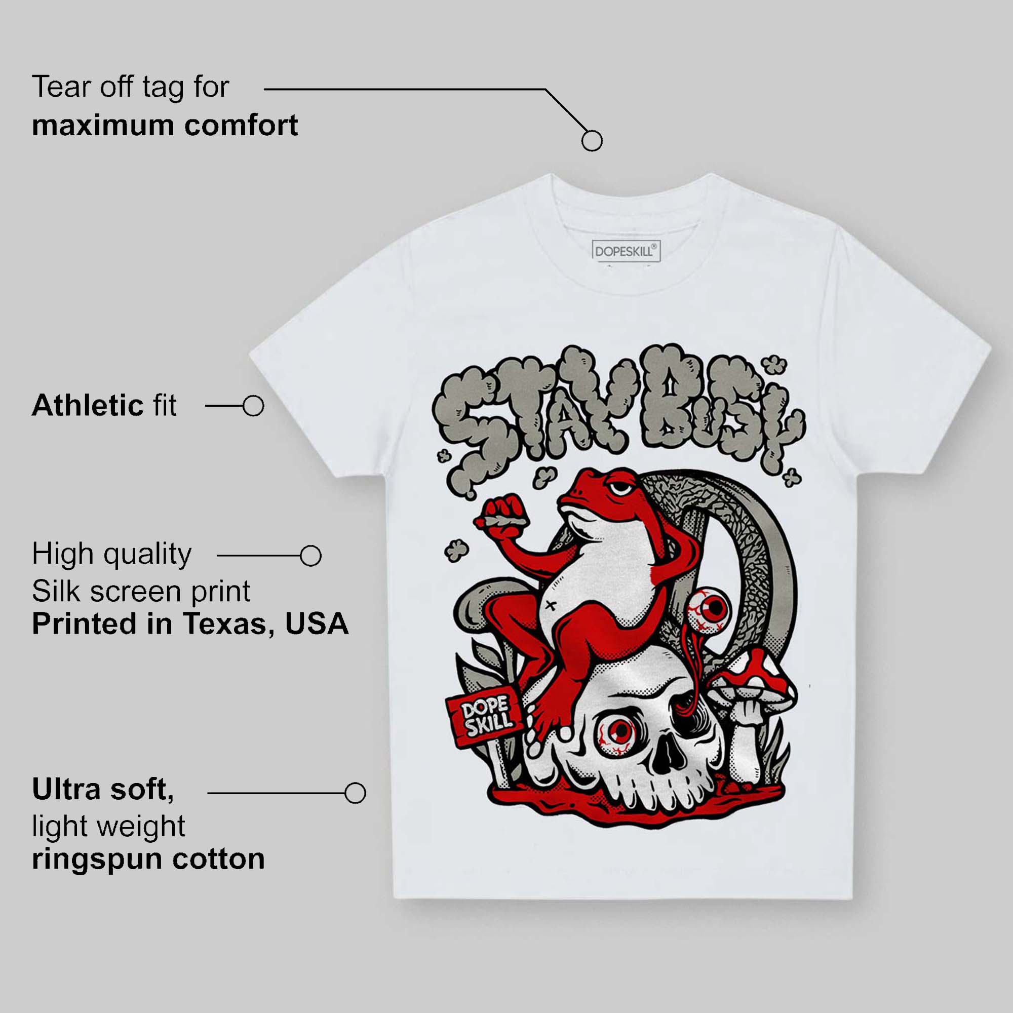 Fire Red 3s superstreetwear Toddler Kids T-shirt Stay Busy Graphic