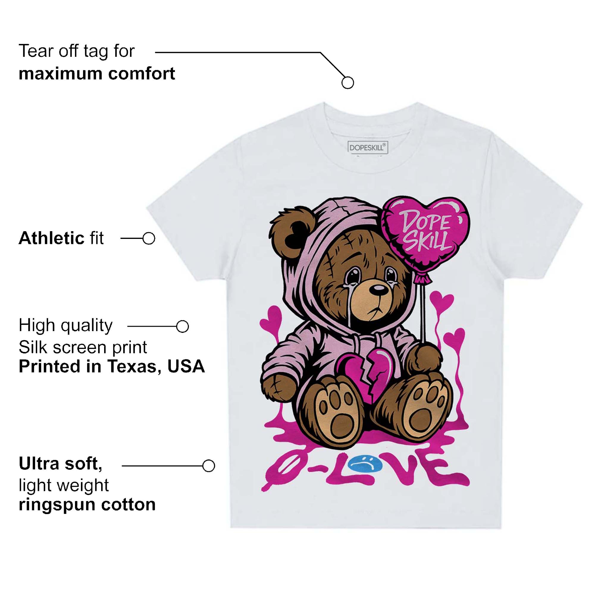 Triple Pink Dunk superstreetwear Toddler Kids T-shirt Broken Bear Graphic