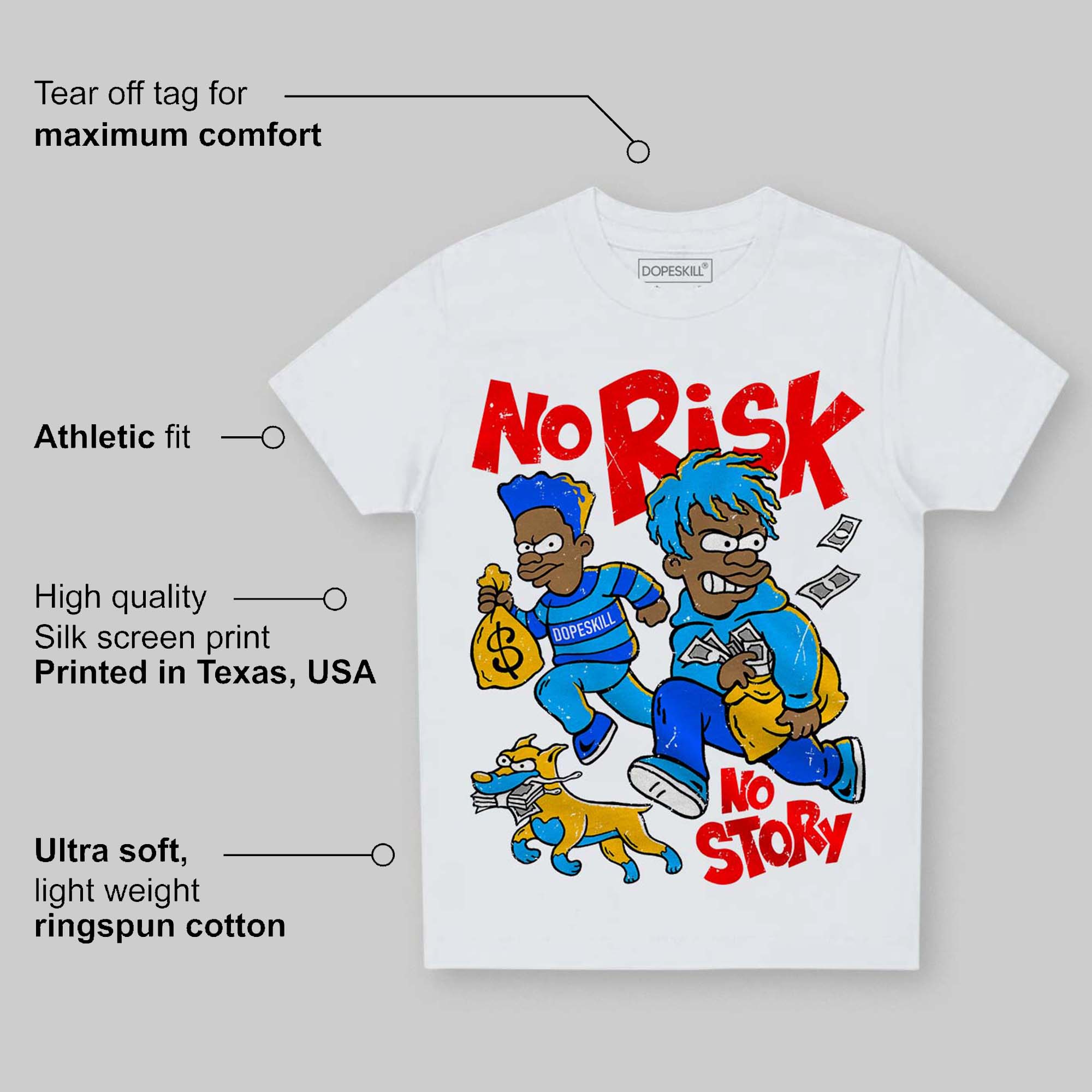 Royal Blue Collection superstreetwear Toddler Kids T-shirt No Risk No Story Graphic