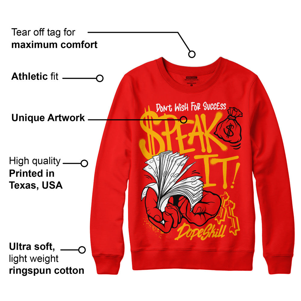 Red Collection superstreetwear Red Sweatshirt Speak It Graphic