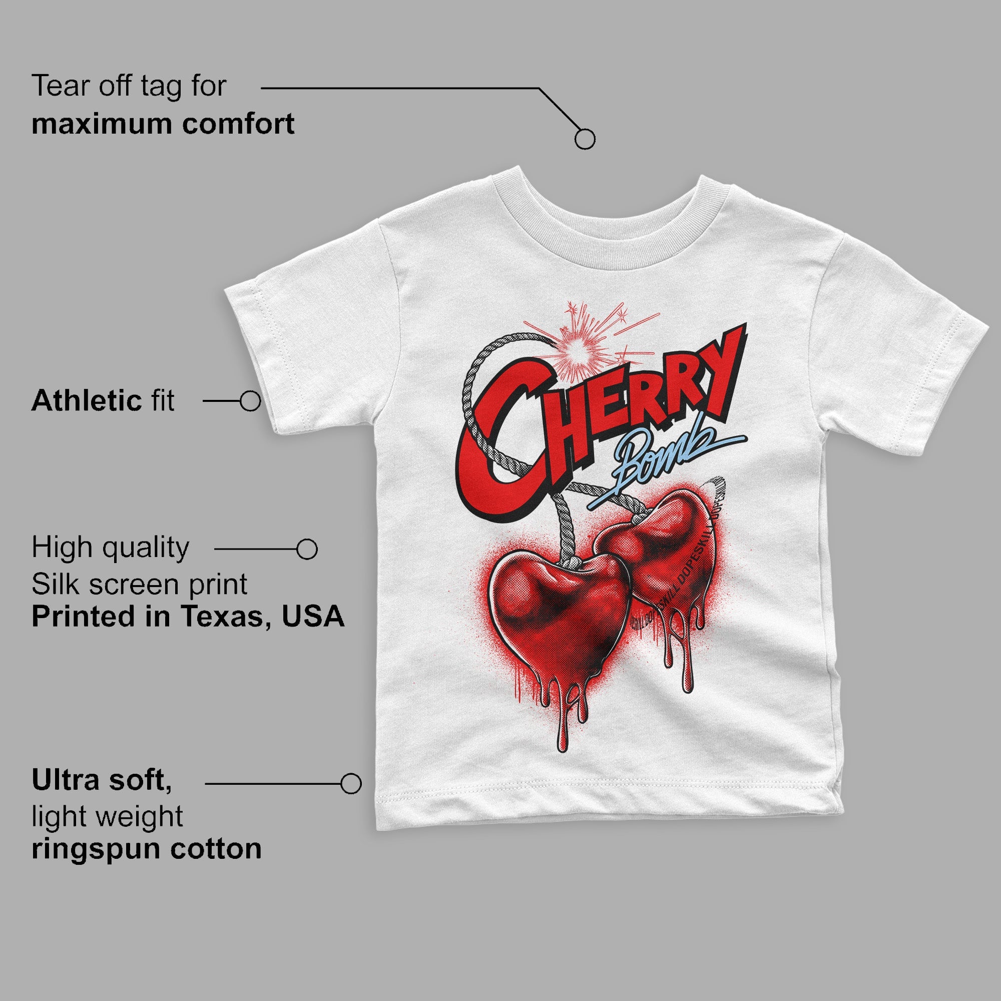 Cherry 11s superstreetwear Toddler Kids T-shirt Cherry Bomb Graphic