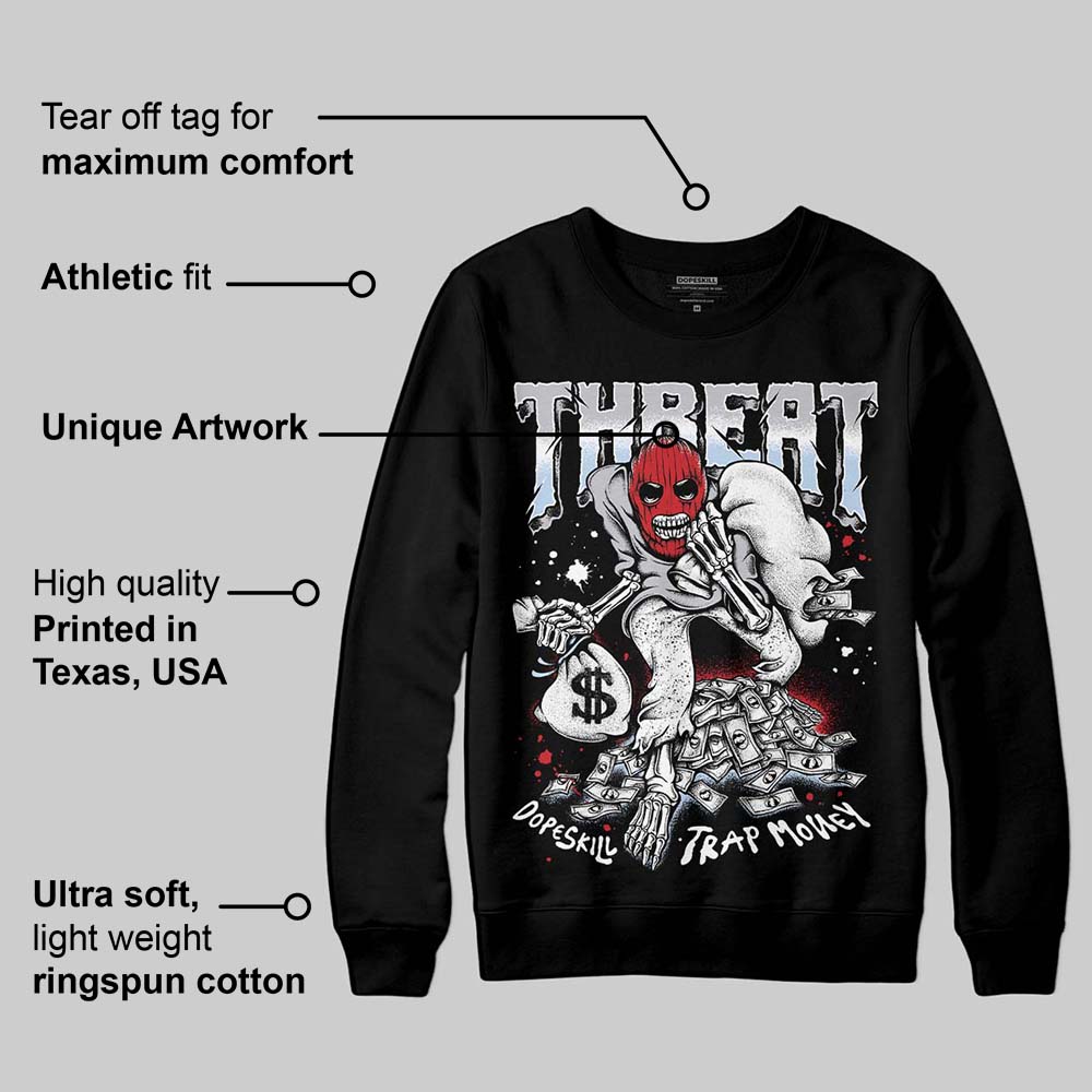 Black Metallic Reimagined 5s superstreetwear Sweatshirt Threat Graphic