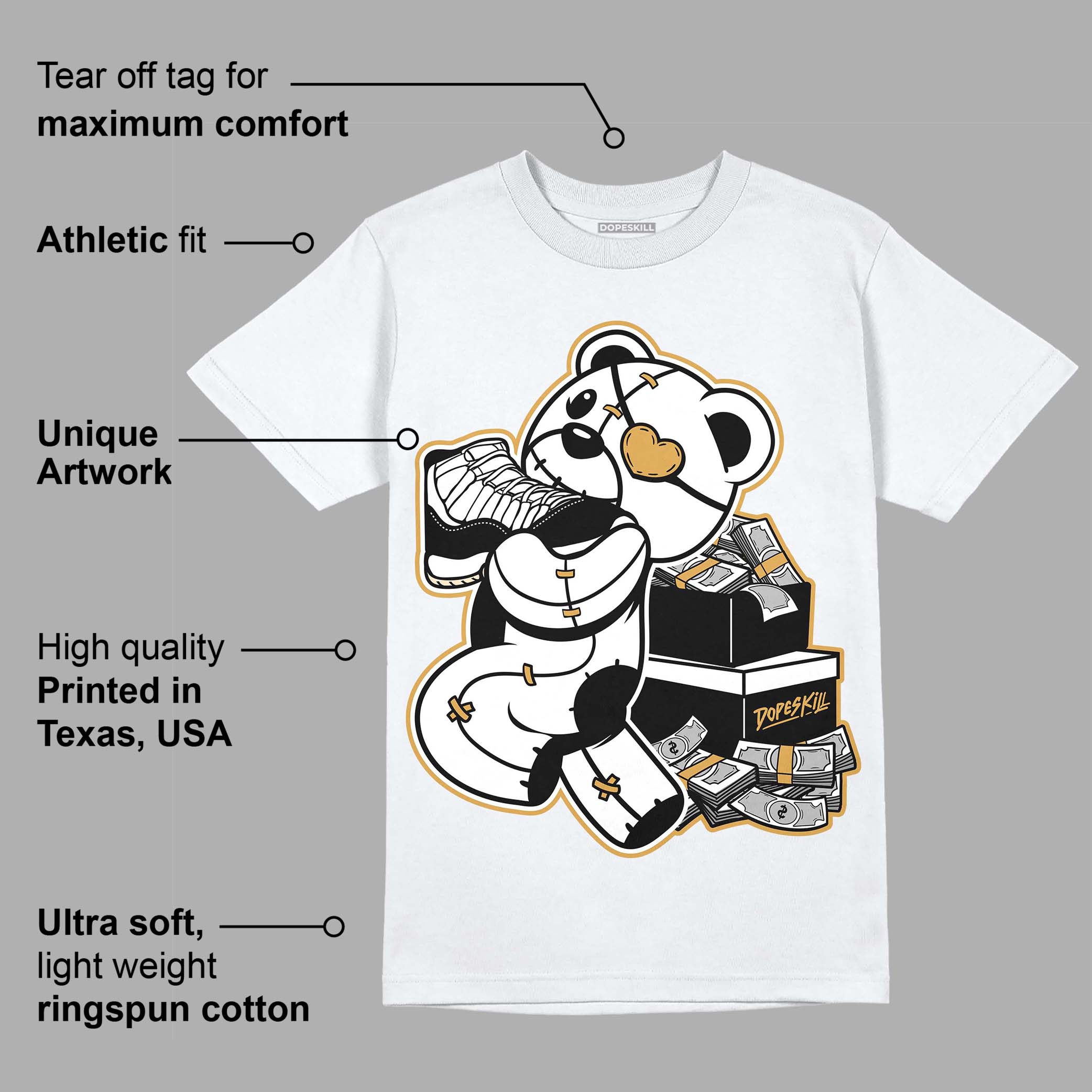 Gratitude 11s superstreetwear T-Shirt Bear Steals Sneaker Graphic