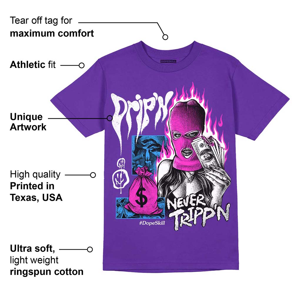 PURPLE Collection superstreetwear Purple T-shirt Drip'n Never Tripp'n Graphic