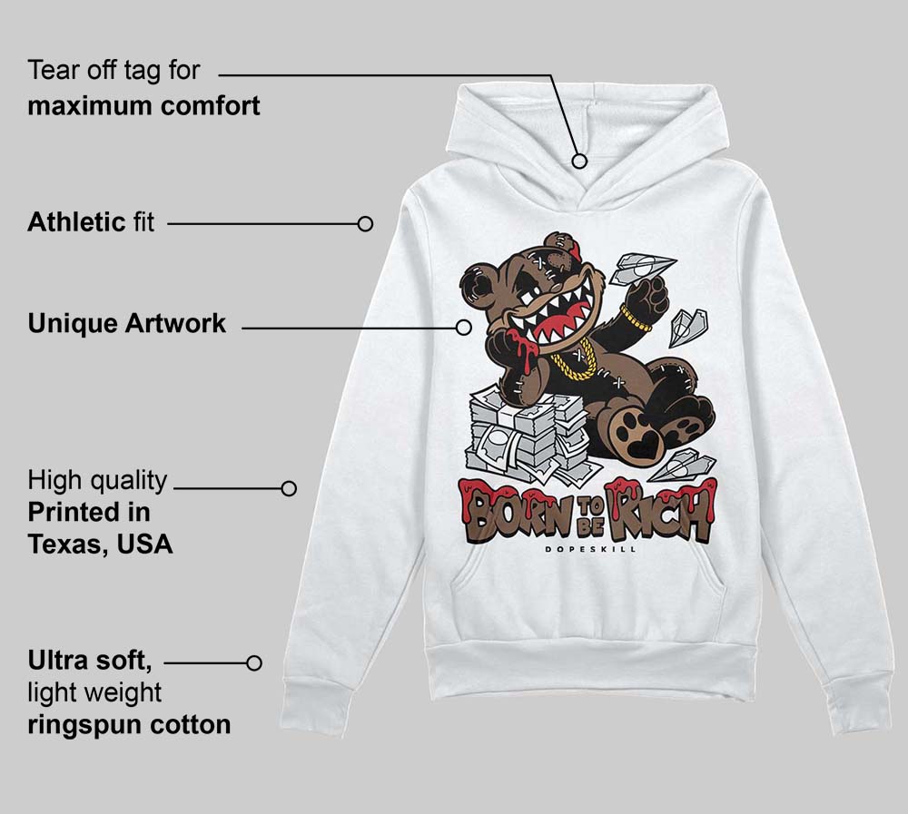 Olive 9s superstreetwear Hoodie Sweatshirt Born To Be Rich Graphic