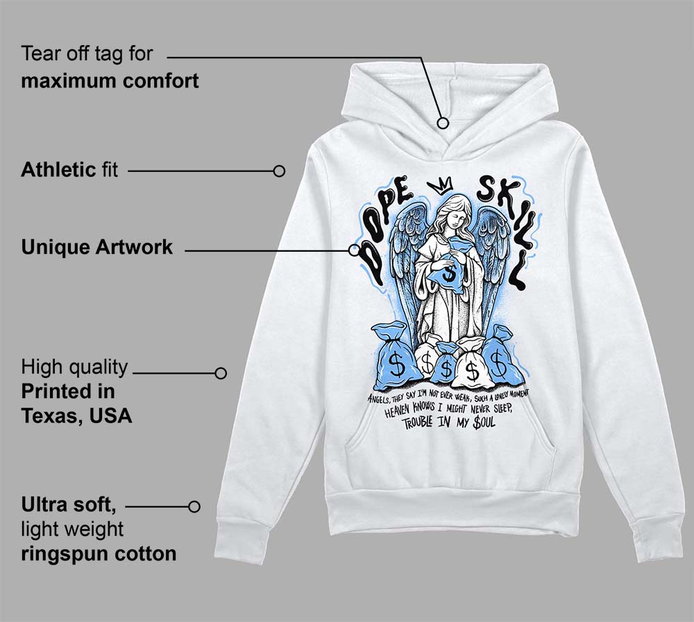 Powder Blue 9s superstreetwear Hoodie Sweatshirt Angels Graphic