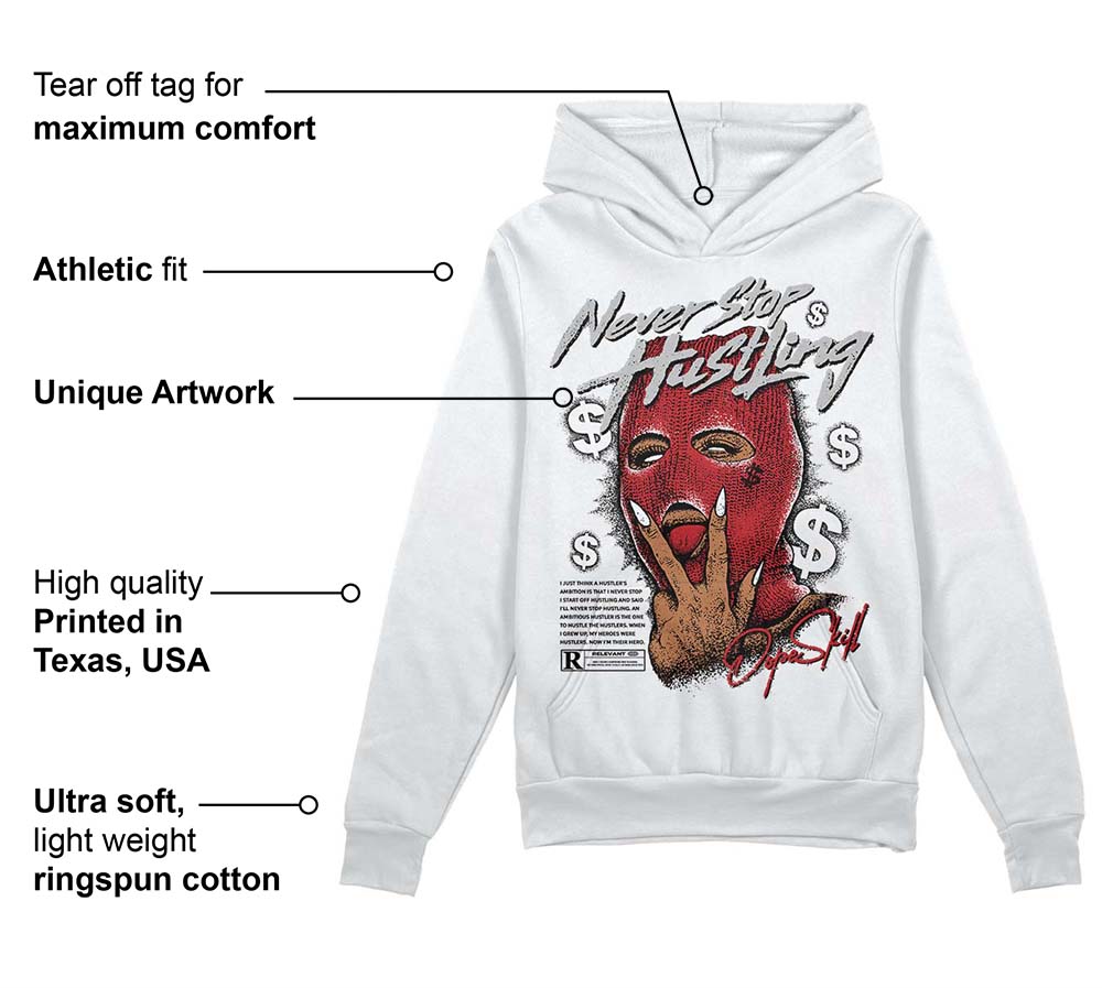 Red Taxi 12s superstreetwear Hoodie Sweatshirt Never Stop Hustling Graphic