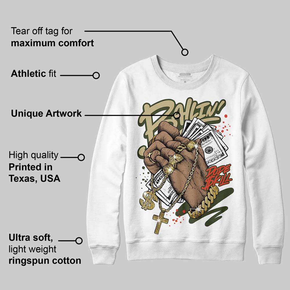 Olive Collection superstreetwear Sweatshirt Always Ballin' Graphic