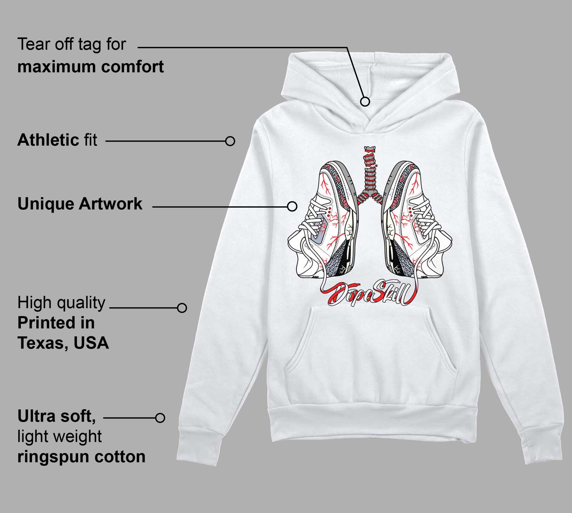 White Cement Reimagined 3s superstreetwear Hoodie Sweatshirt Breathe Graphic