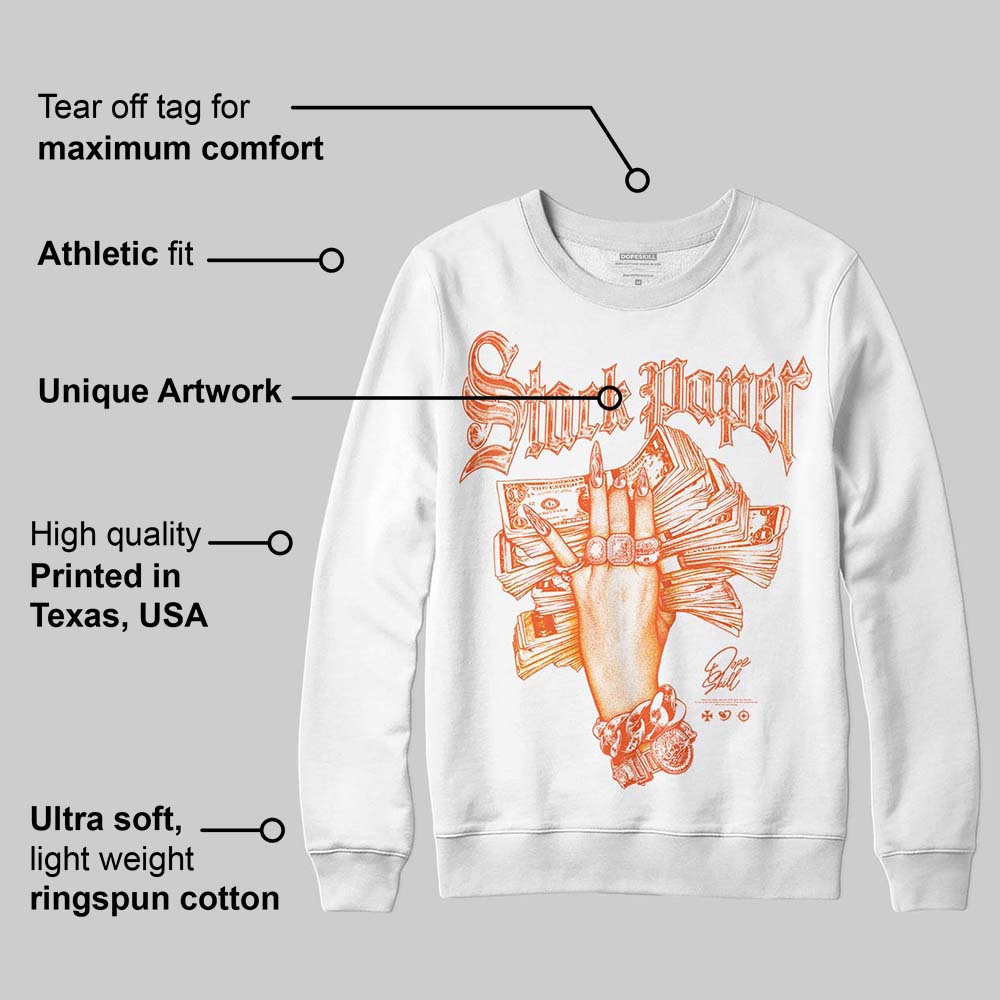 Orange Black White superstreetwear Sweatshirt Stack Paper Graphic