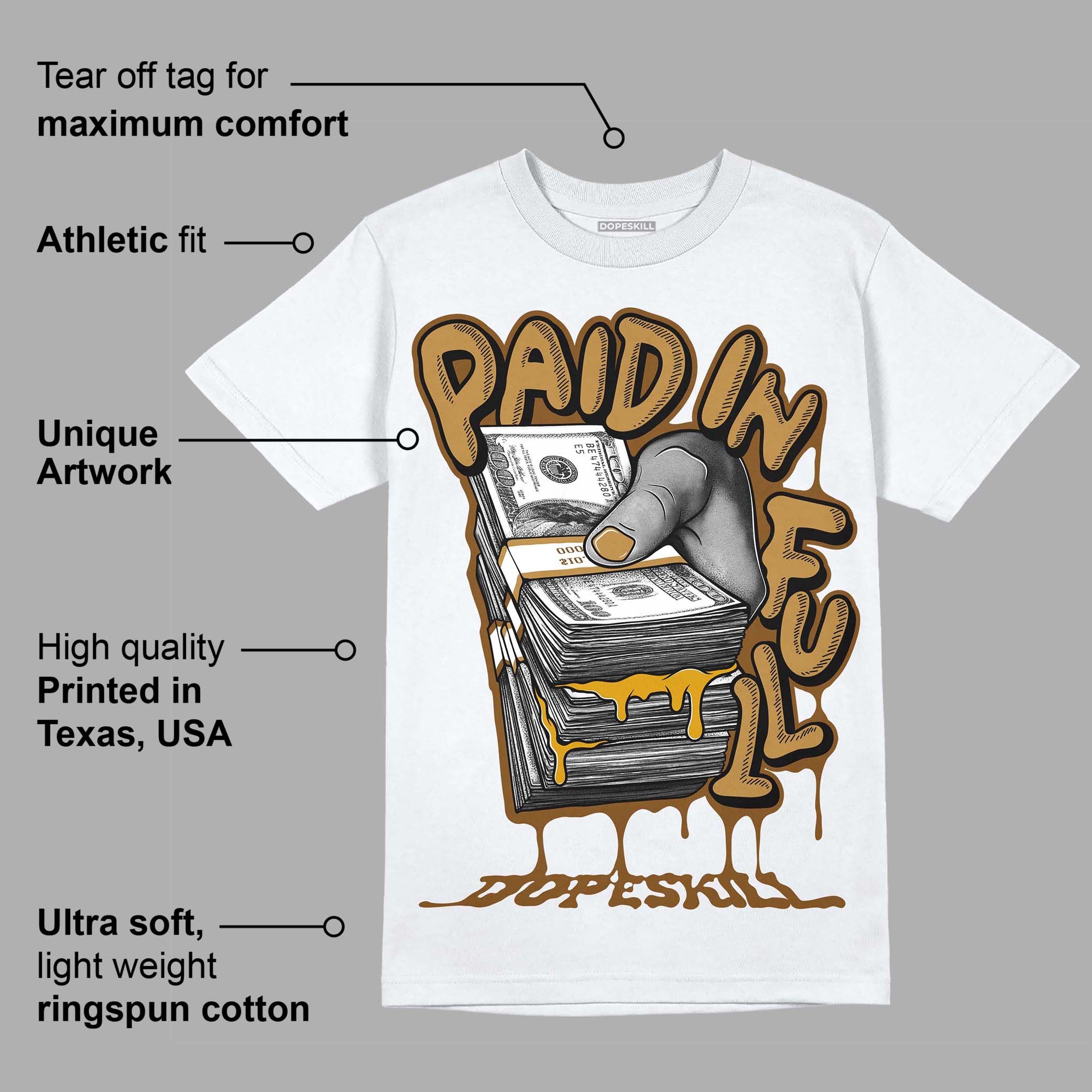 Wheat 13s superstreetwear T-Shirt Paid In Full Graphic
