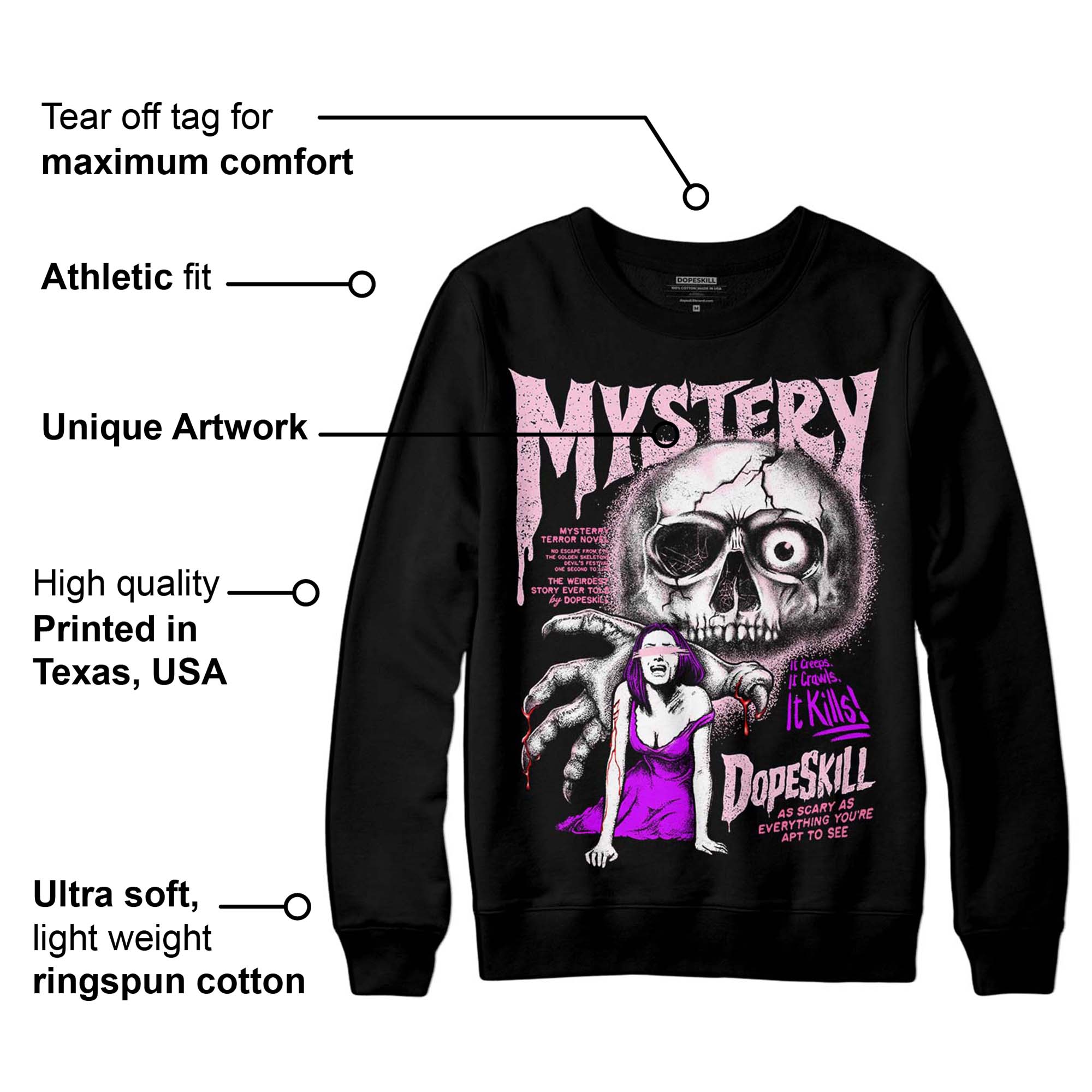 Dunk Pink Foam superstreetwear Sweatshirt Mystery Ghostly Grasp Graphic
