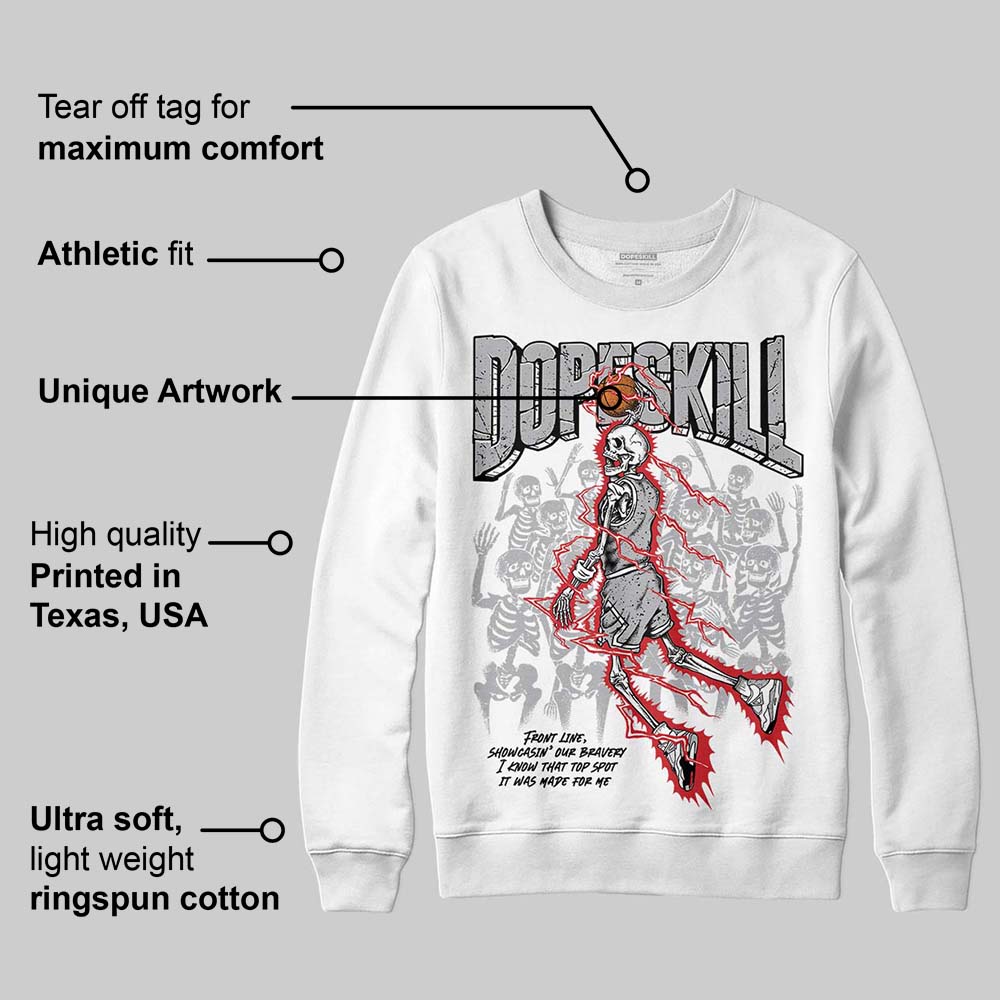 White Cement 4s superstreetwear Sweatshirt Thunder Dunk Graphic