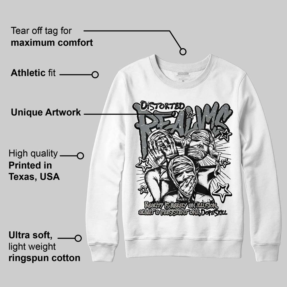 Cool Grey 9s superstreetwear Sweatshirt Distorted Realms Graphic
