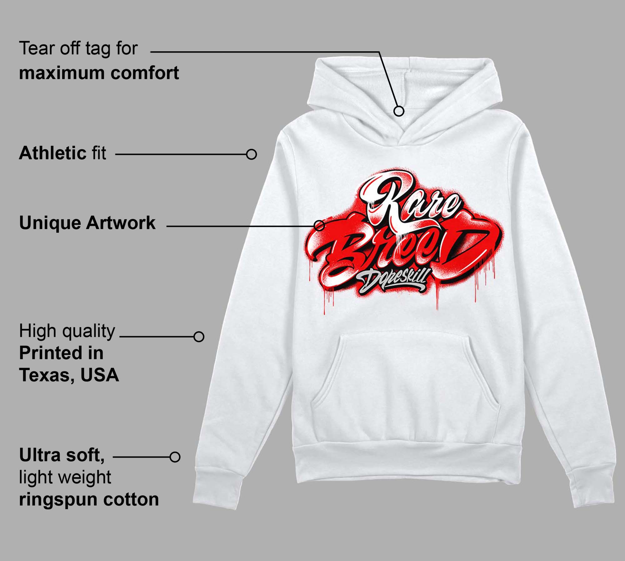 Cherry 12s superstreetwear Hoodie Sweatshirt Rare Breed Type Graphic