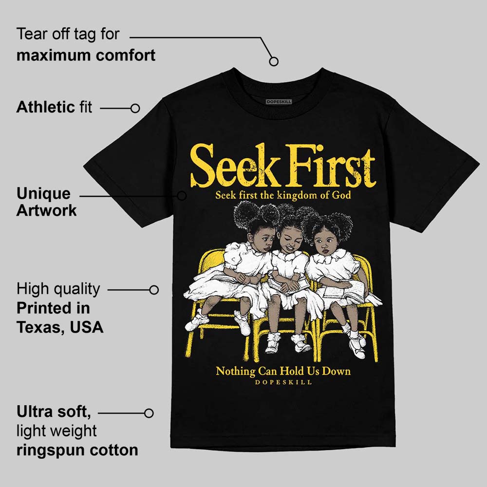 Black Tour Yellow AJ 4 superstreetwear T-Shirt New Seek First Graphic