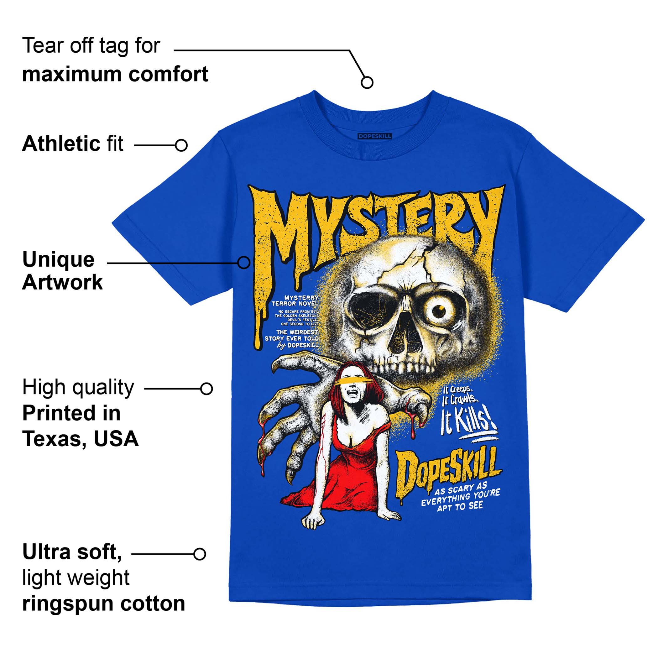 Royal Blue Collection superstreetwear Royal Blue T-shirt Mystery Ghostly Grasp Graphic