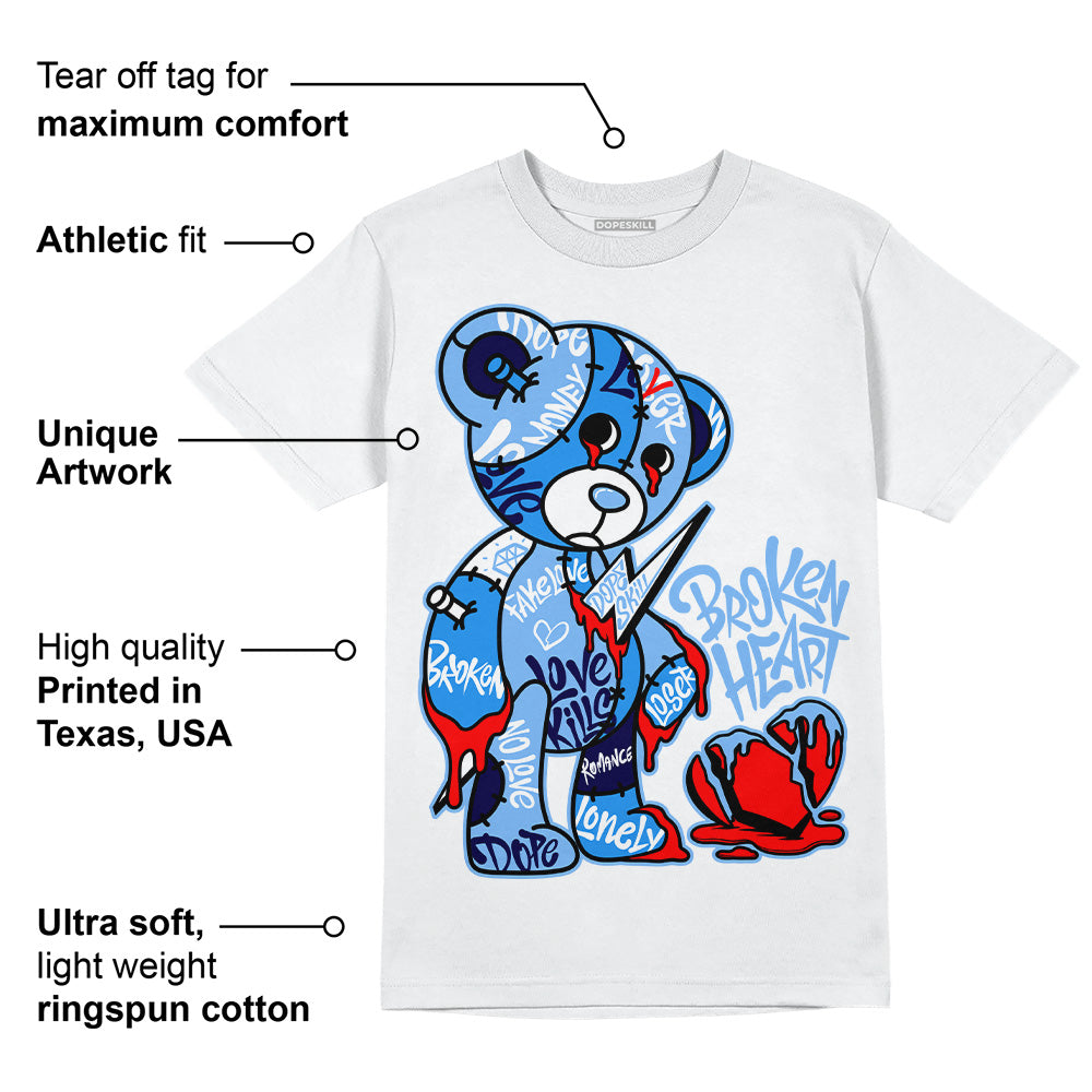 Powder Blue 9s superstreetwear T-Shirt Broken Heart Graphic