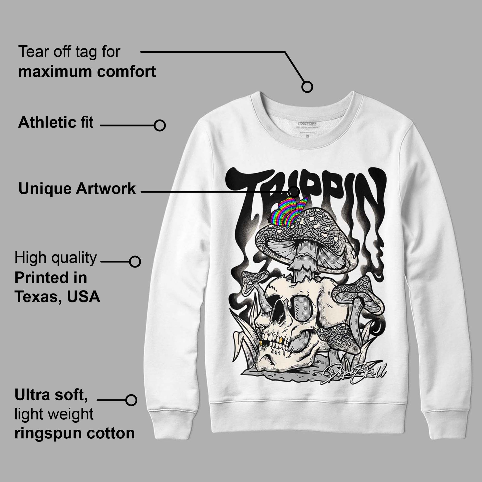 Off Noir 3s superstreetwear Sweatshirt Trippin Graphic