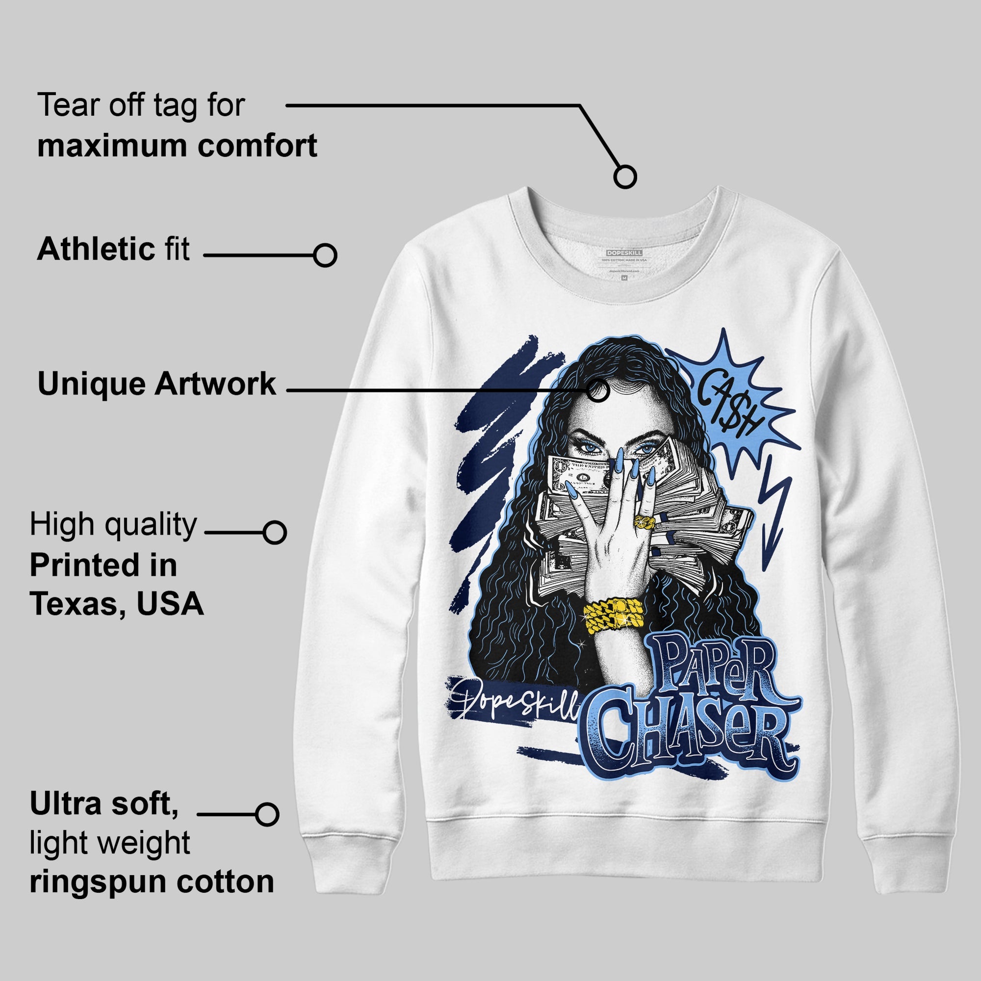 Midnight Navy 5s superstreetwear Sweatshirt NPC Graphic