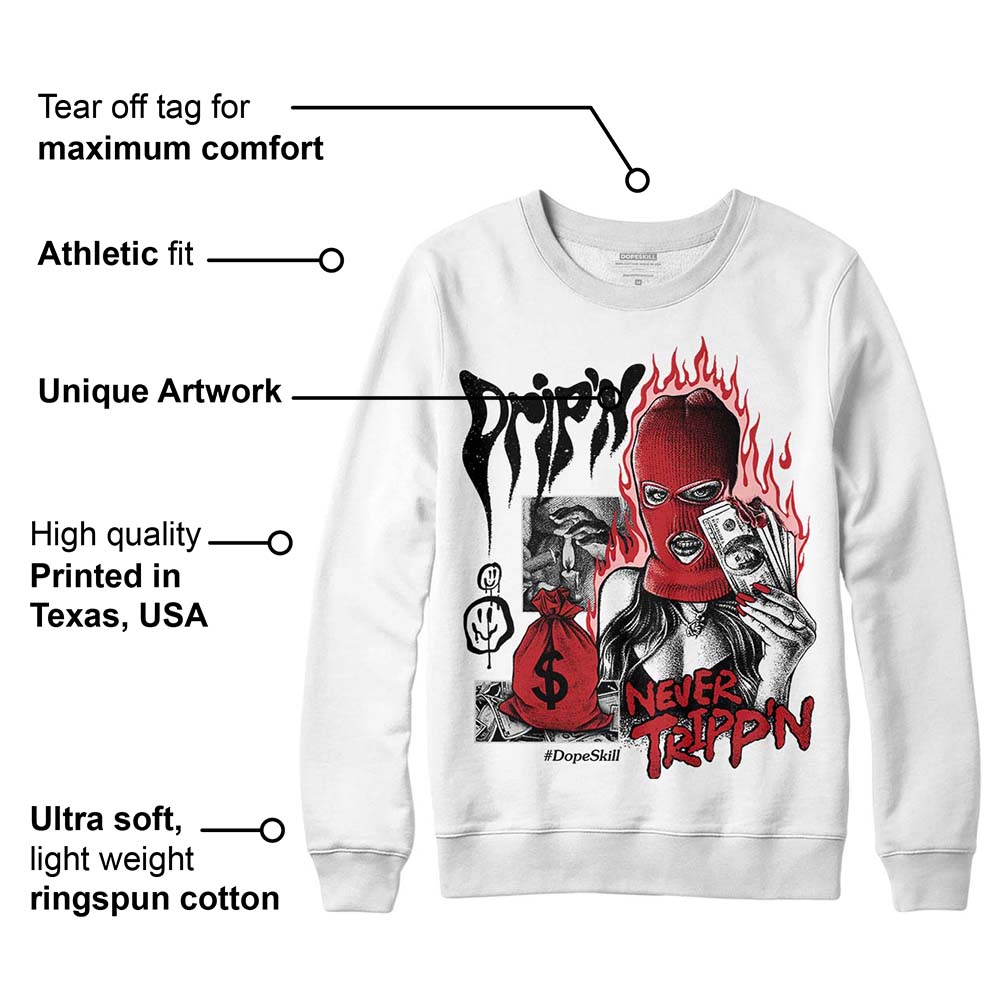 Red Taxi 12s superstreetwear Sweatshirt Drip'n Never Tripp'n Graphic