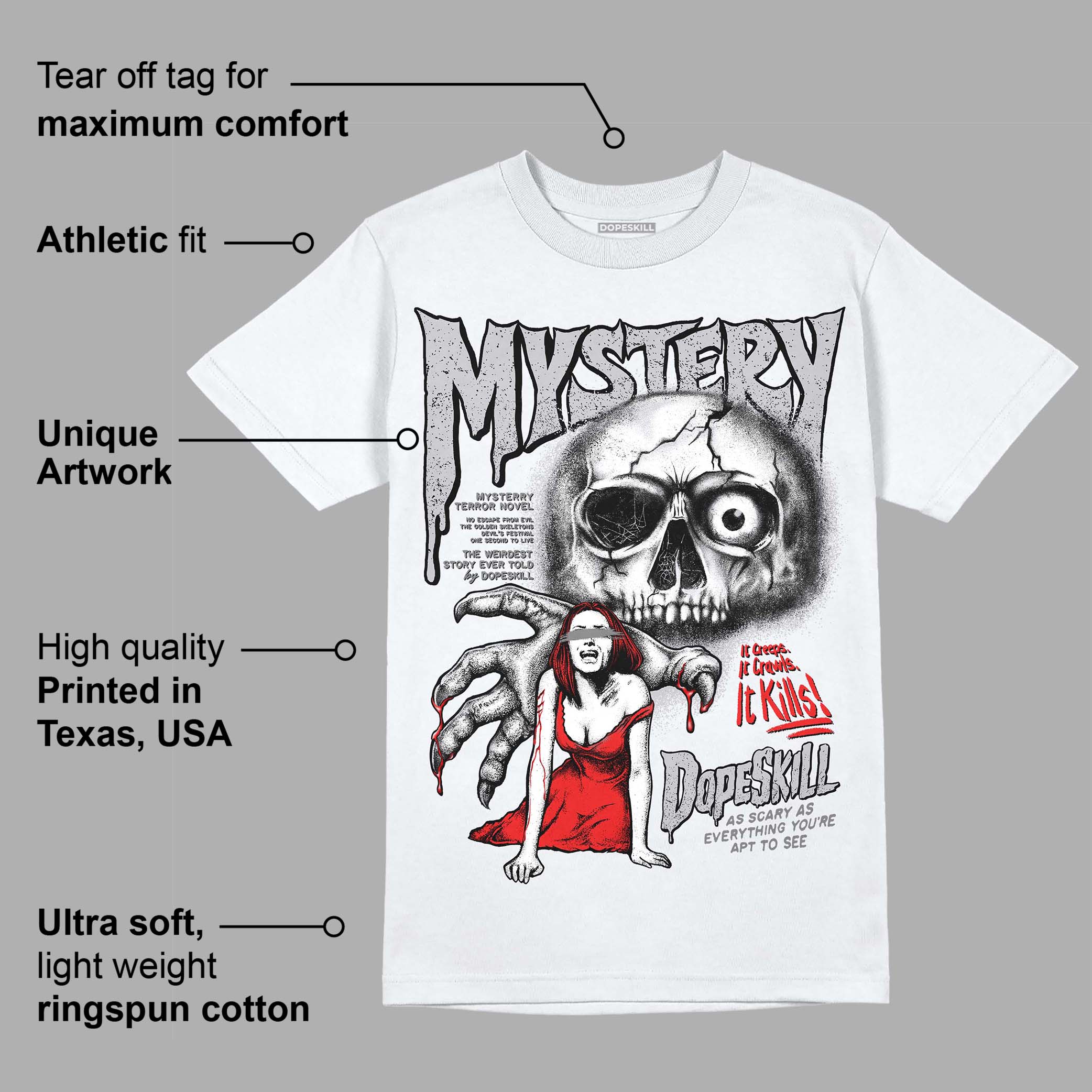 Grey Collection superstreetwear T-Shirt Mystery Ghostly Grasp Graphic