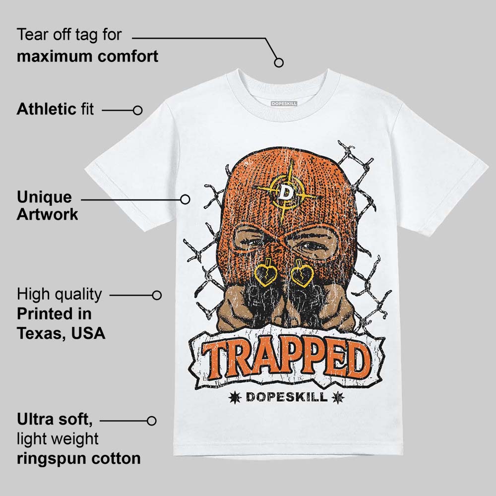 Orange Black White superstreetwear T-Shirt New Trapped Graphic