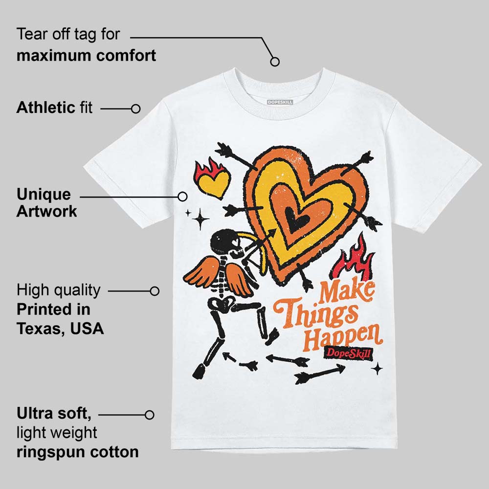 Orange Black White superstreetwear T-Shirt Make Things Happen Graphic