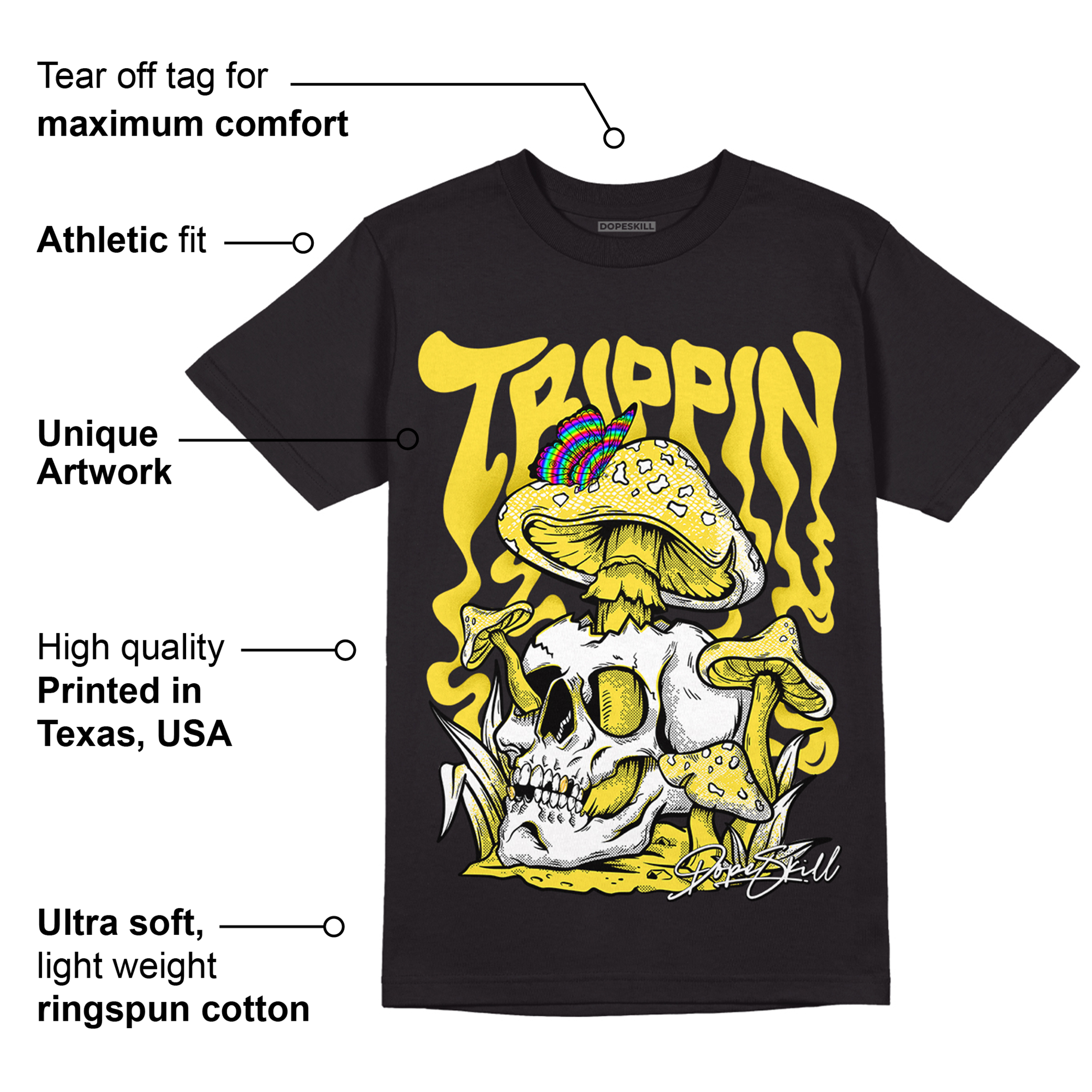 Yellow Snakeskin 11s superstreetwear T-Shirt Trippin Graphic