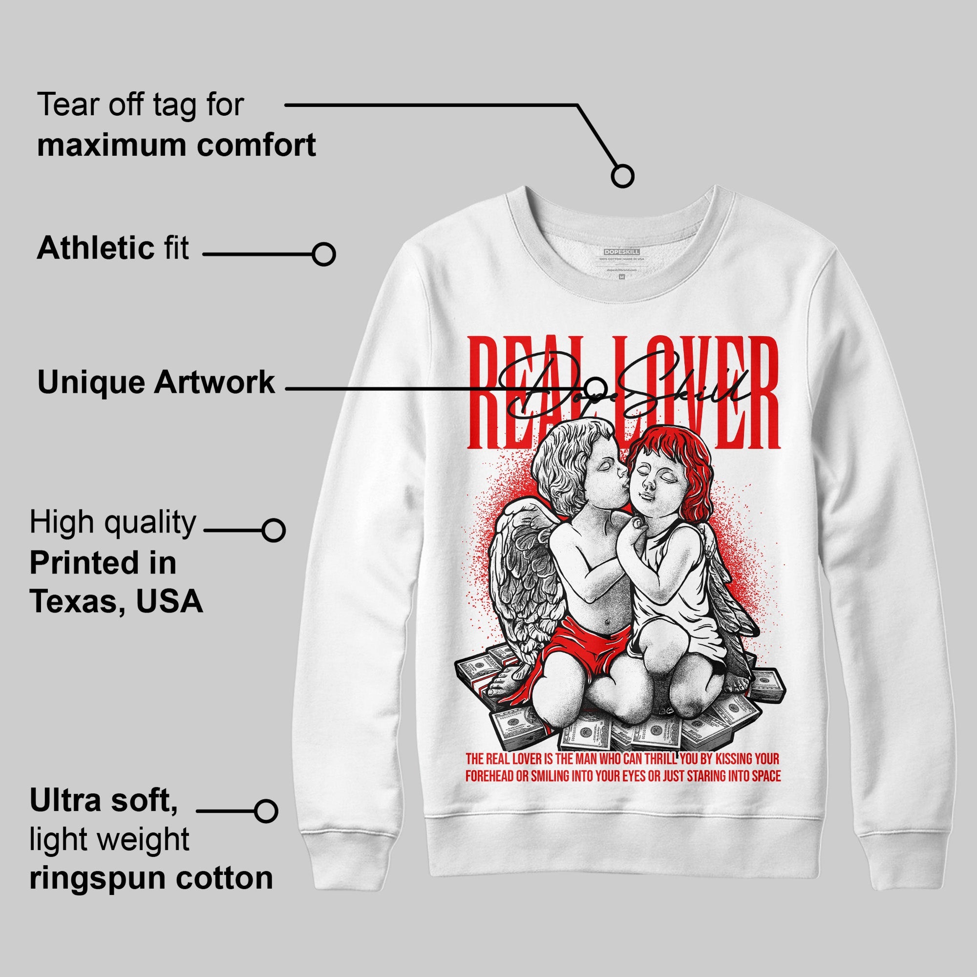 Cherry 11s superstreetwear Sweatshirt Real Lover Graphic