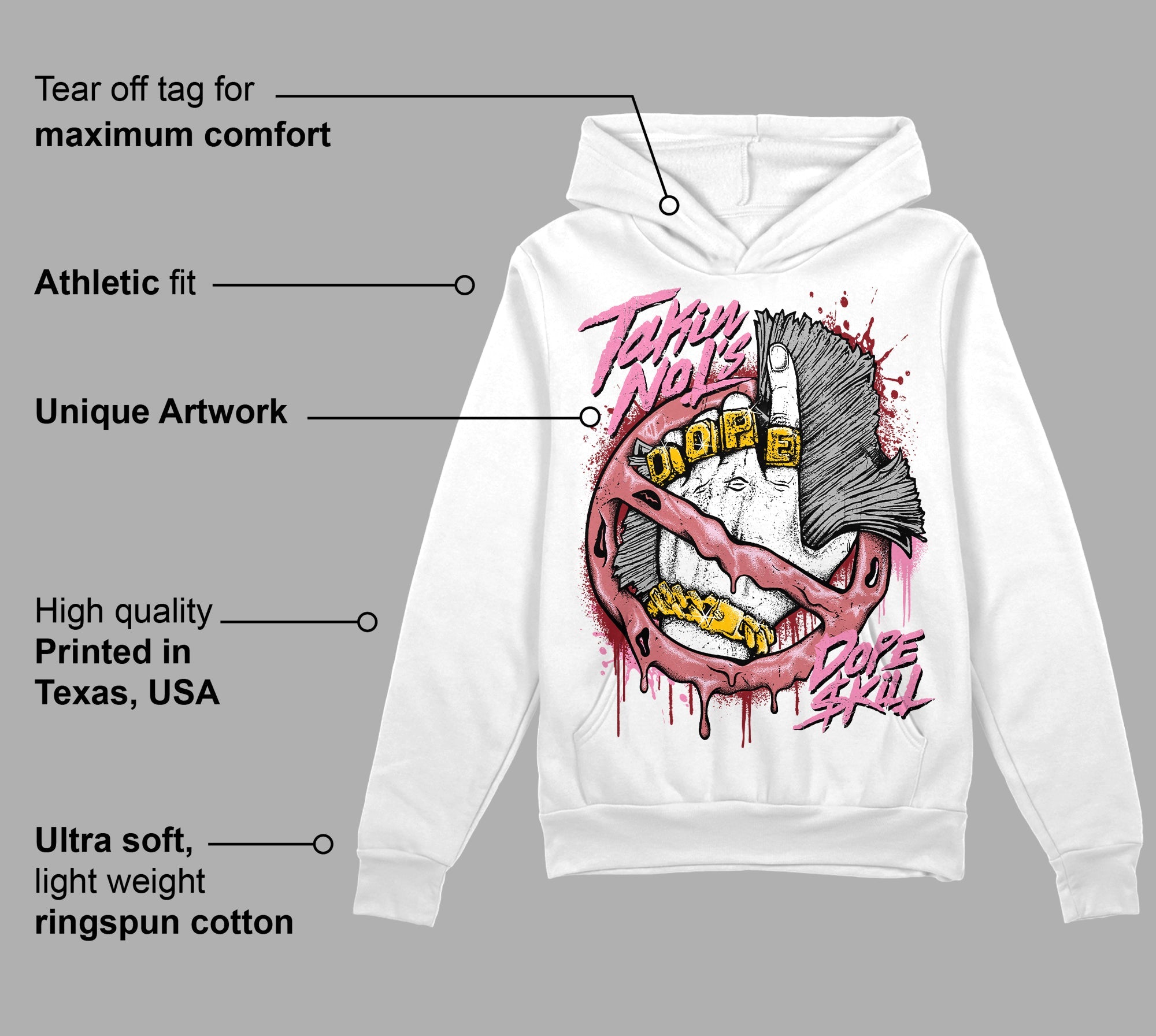 Valentine's Day Collection superstreetwear Hoodie Sweatshirt Takin No L's Graphic