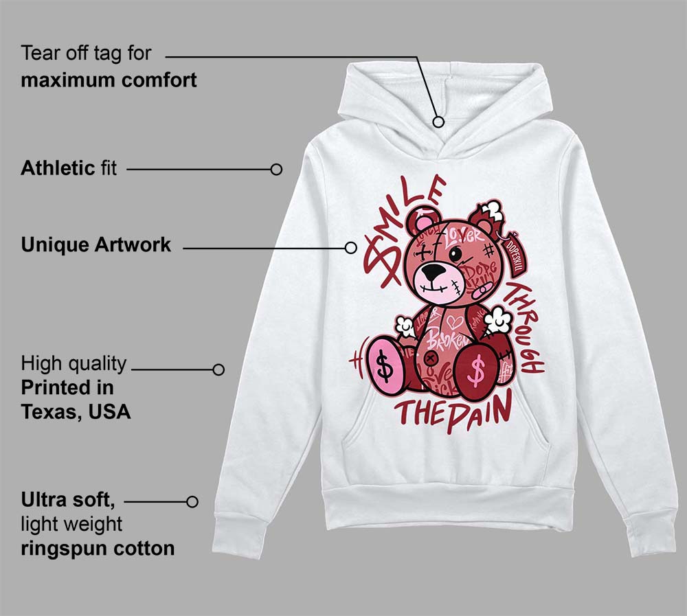 Valentine's Day Collection superstreetwear Hoodie Sweatshirt Smile Through The Pain Graphic