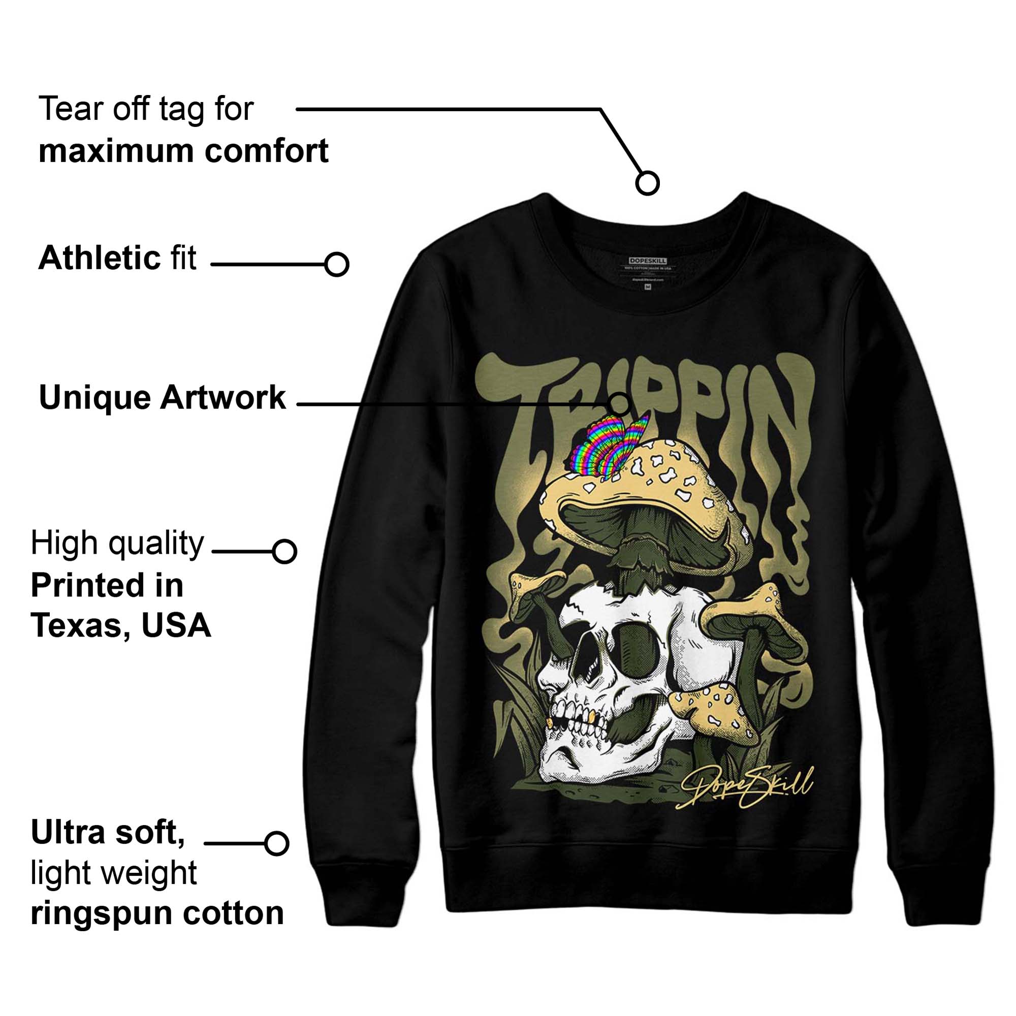 Craft Olive 4s superstreetwear Sweatshirt Trippin Graphic