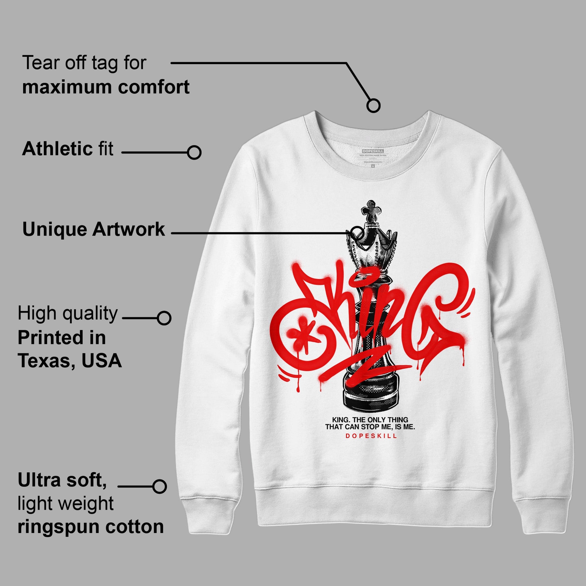 Cherry 12s superstreetwear Sweatshirt King Chess Graphic