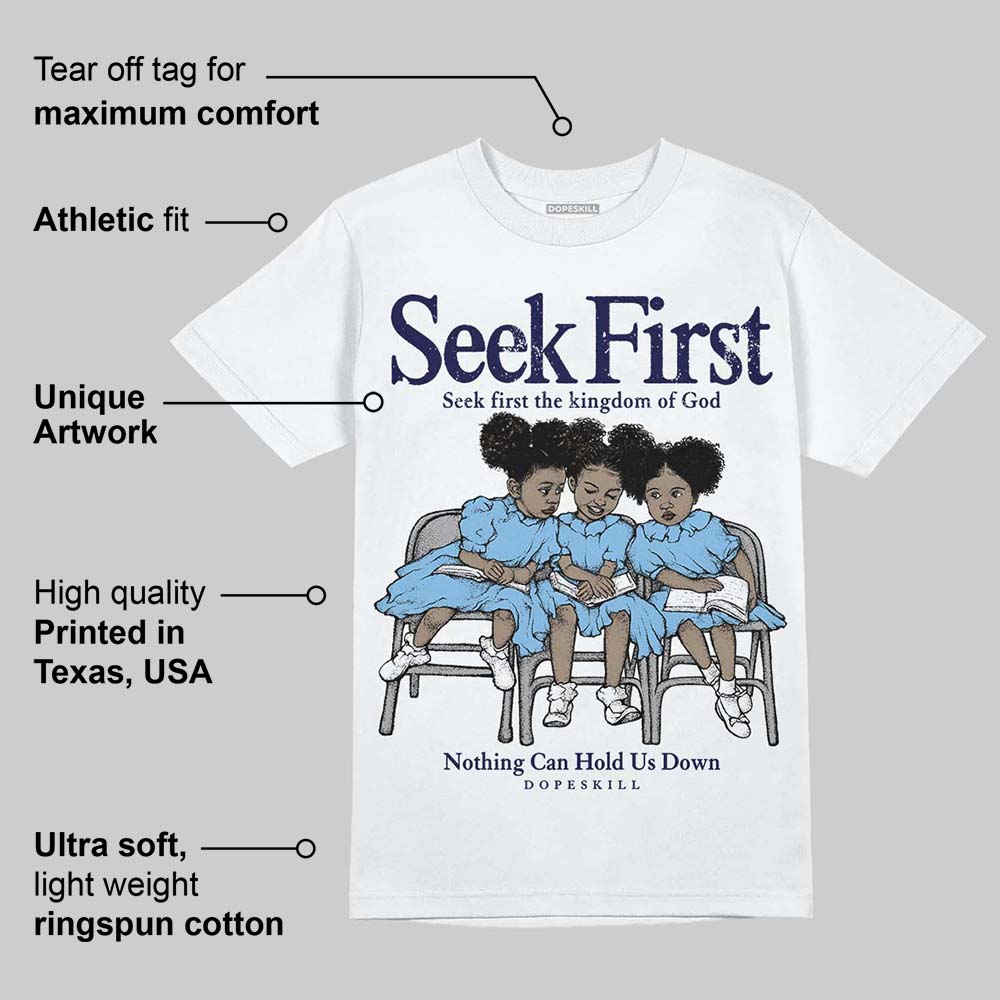 University Blue Collection superstreetwear T-Shirt New Seek First Graphic