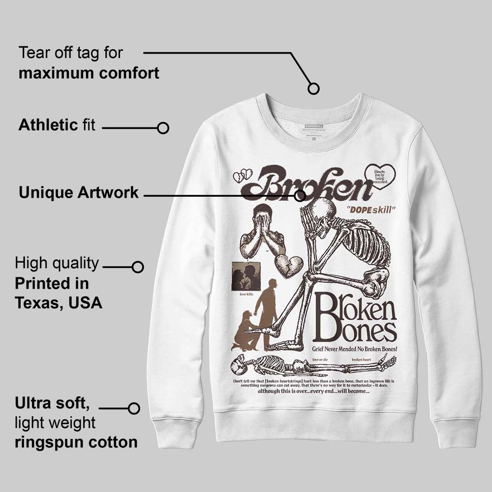 Baroque Brown 12s superstreetwear Sweatshirt Broken Bones Graphic